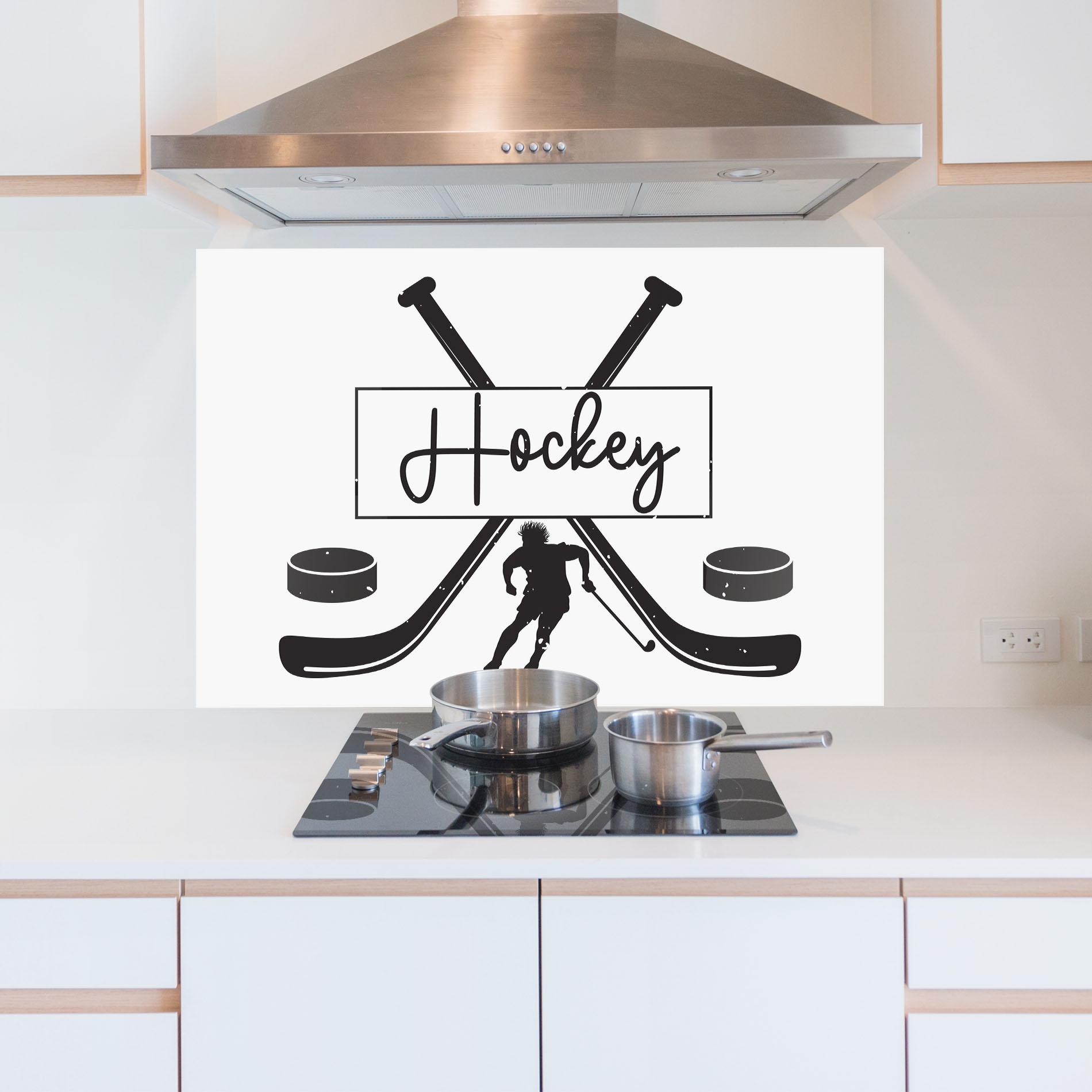 Стъклен панел за кухня Hockey Stick mockup 5