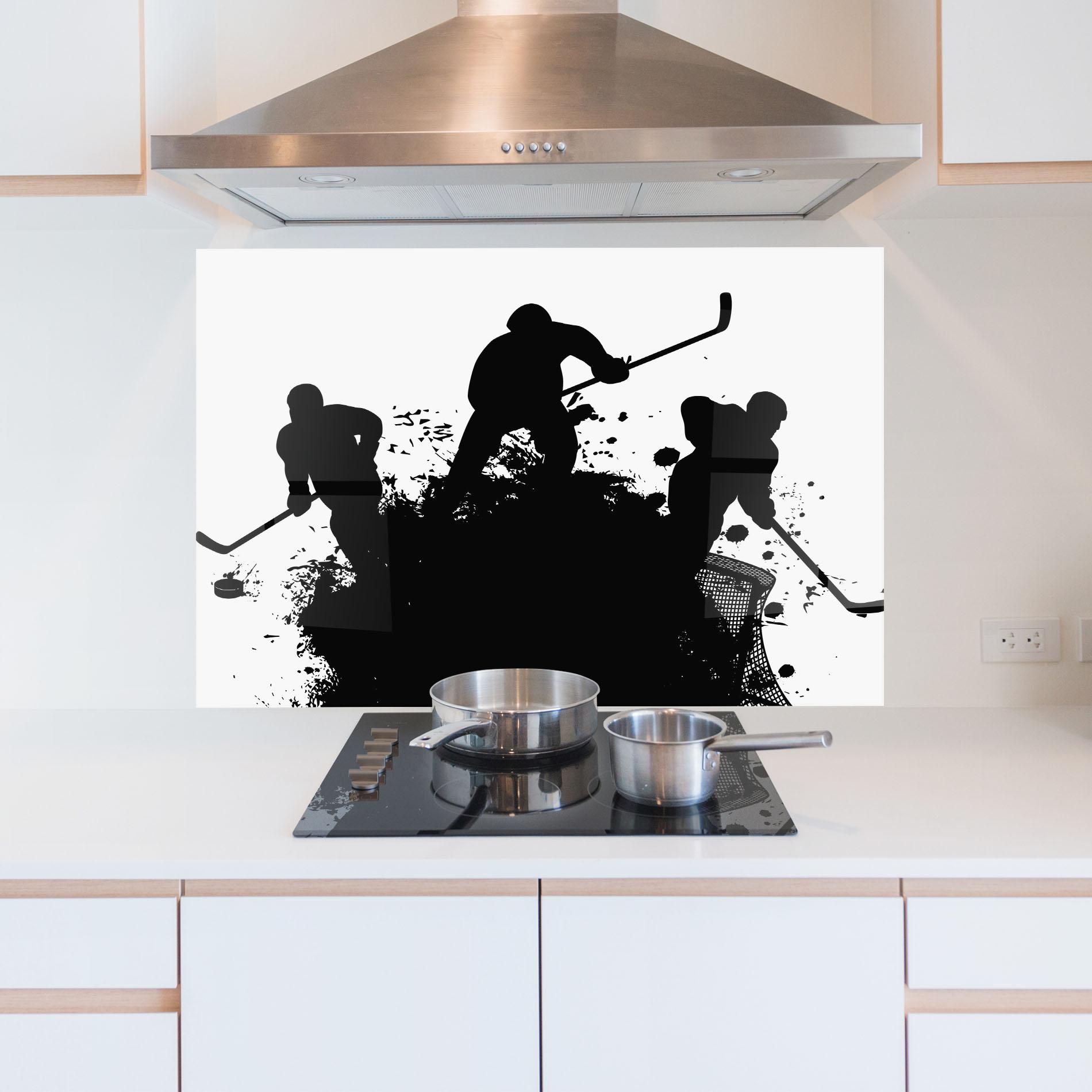 Стъклен панел за кухня Hockey Tree mockup 5