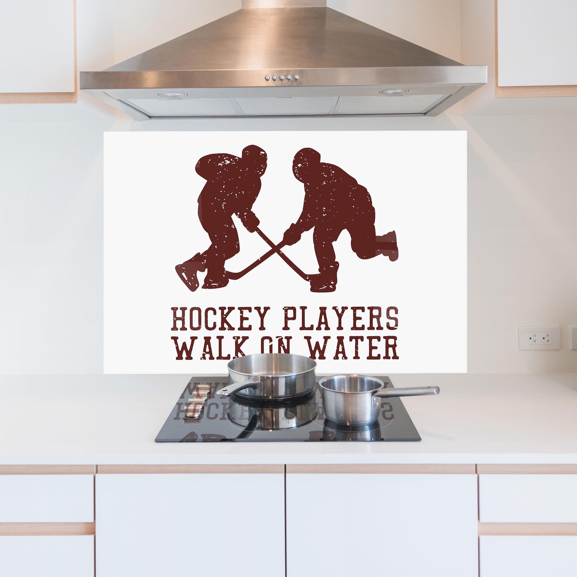 Стъклен панел за кухня Hockey Walk mockup 5