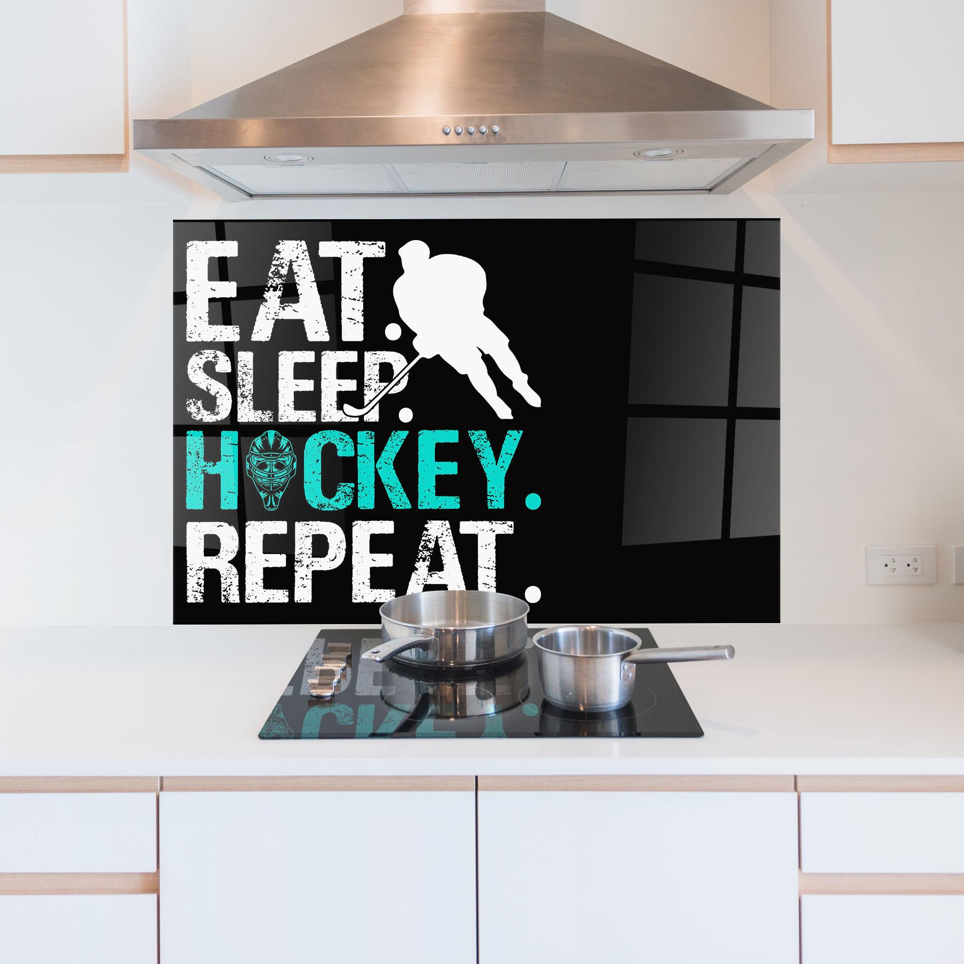 Стъклен панел за кухня Sleep Hockey mockup 5