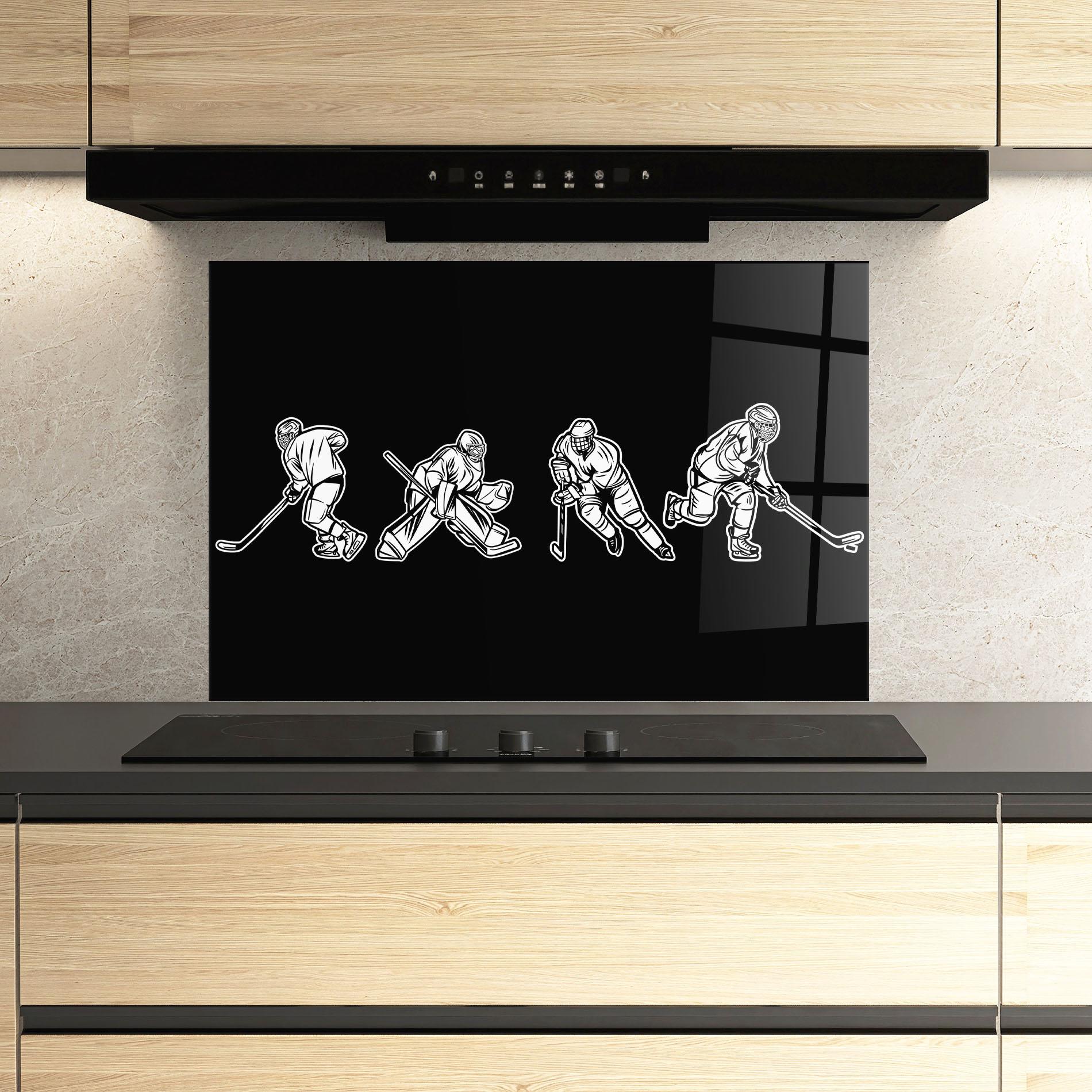 Стъклен панел за кухня Hockey Four mockup 3