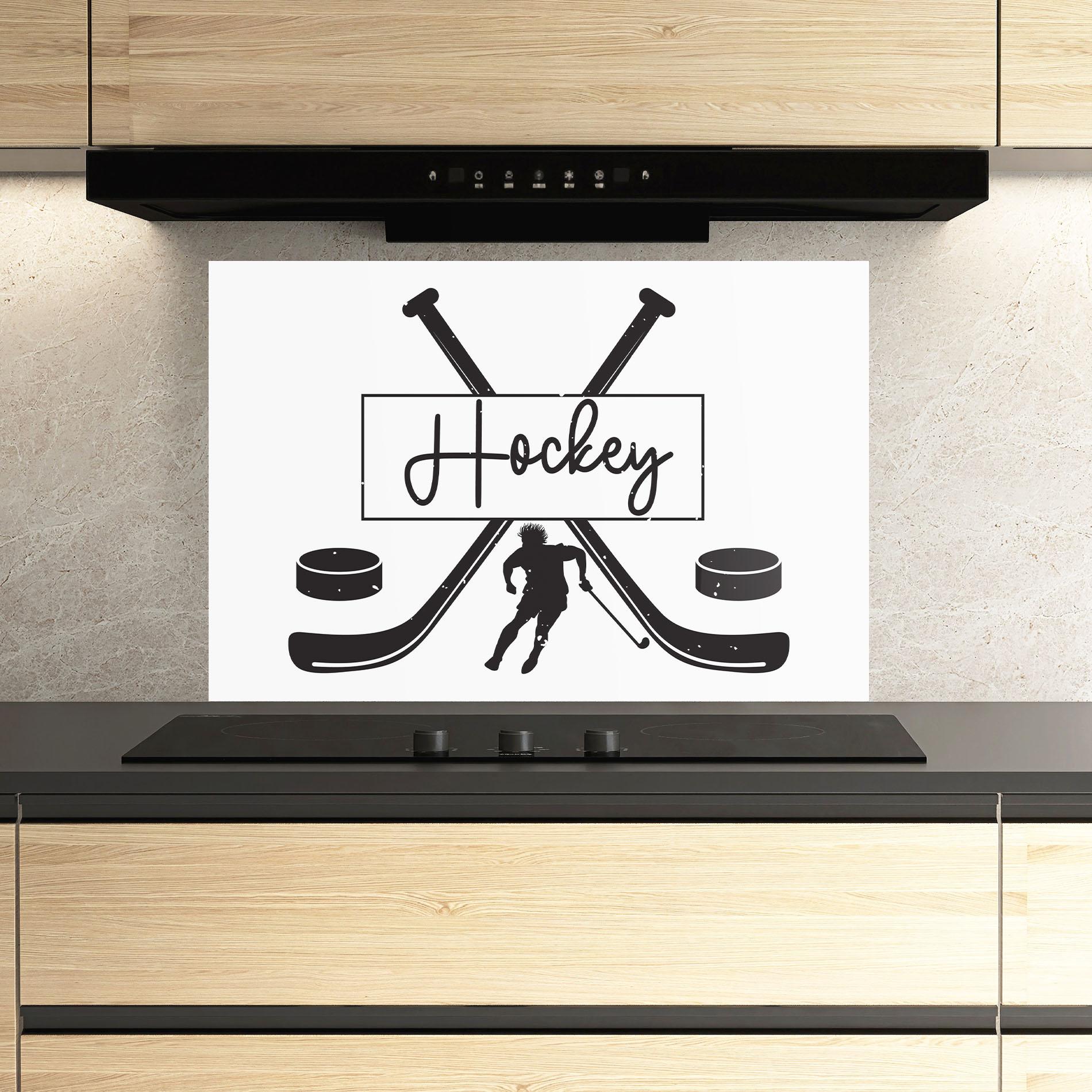 Стъклен панел за кухня Hockey Stick mockup 3