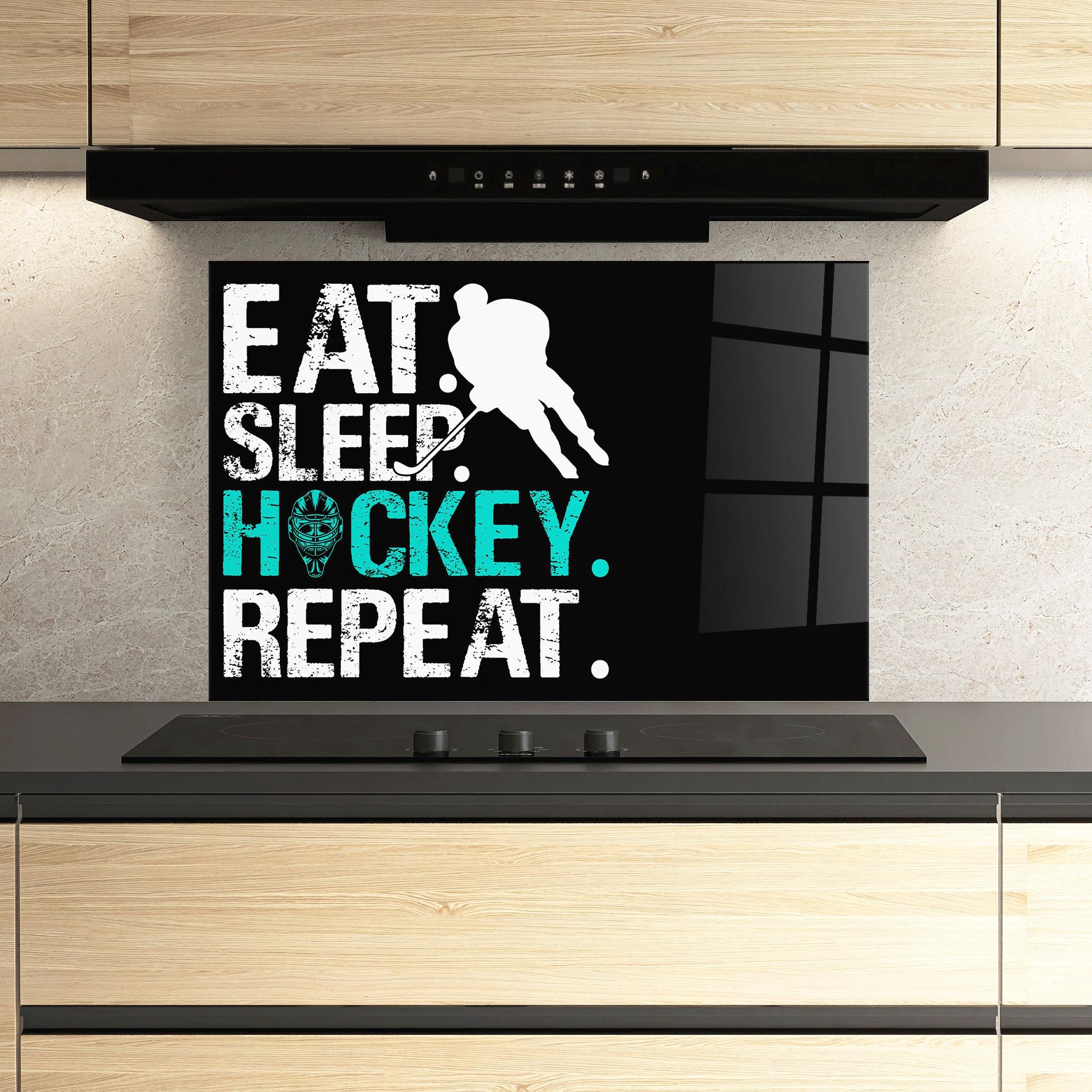 Стъклен панел за кухня Sleep Hockey mockup 3