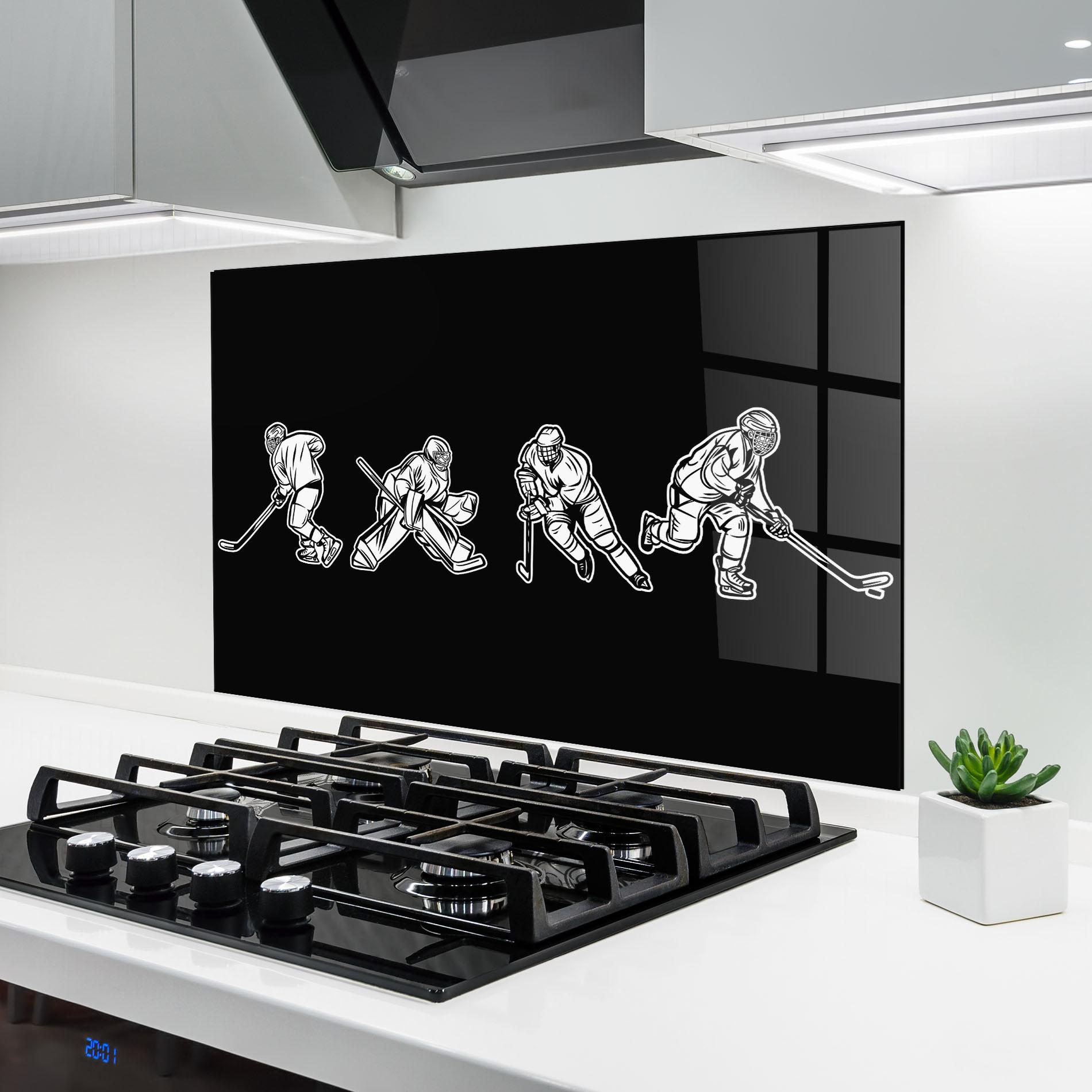 Стъклен панел за кухня Hockey Four mockup 6