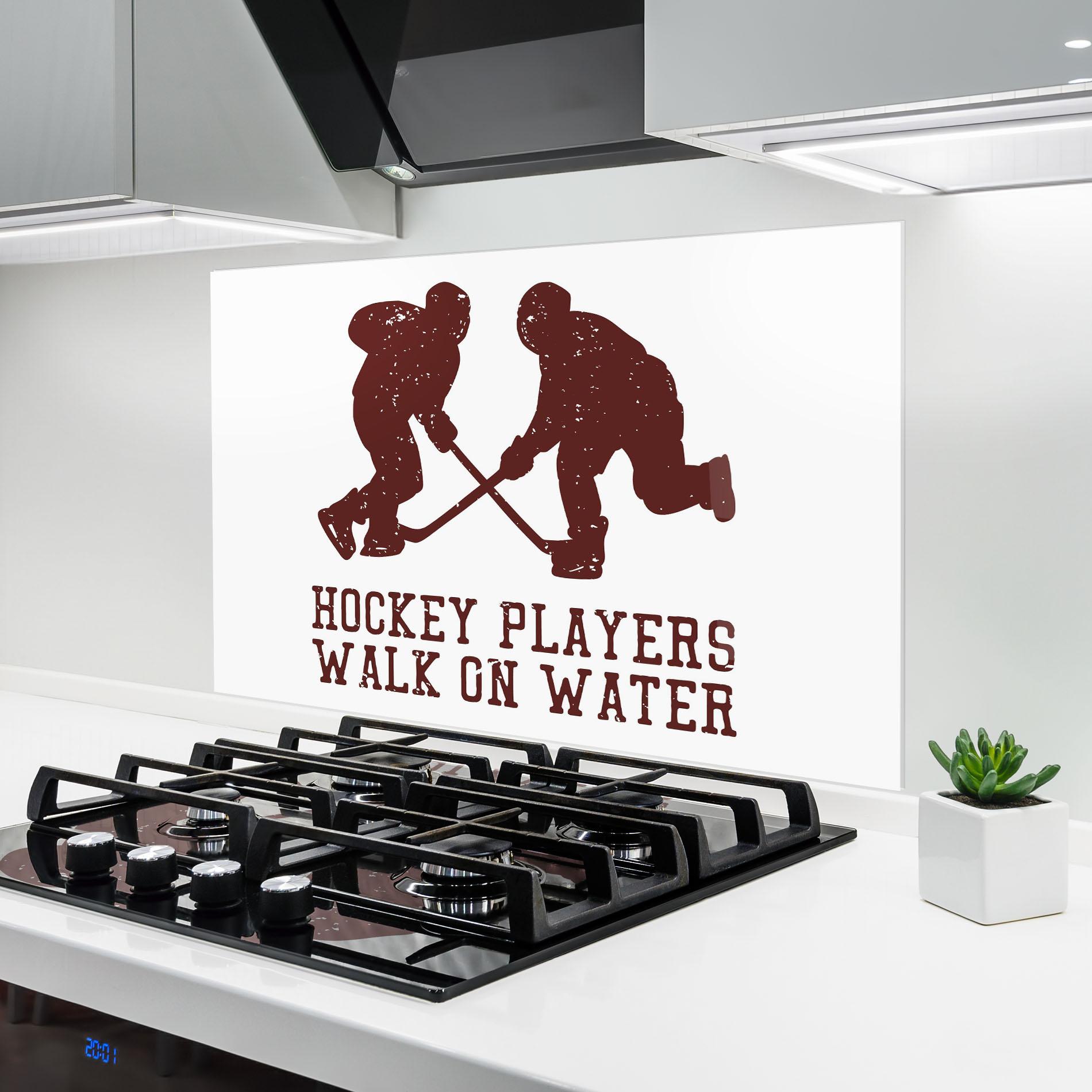 Стъклен панел за кухня Hockey Walk mockup 6