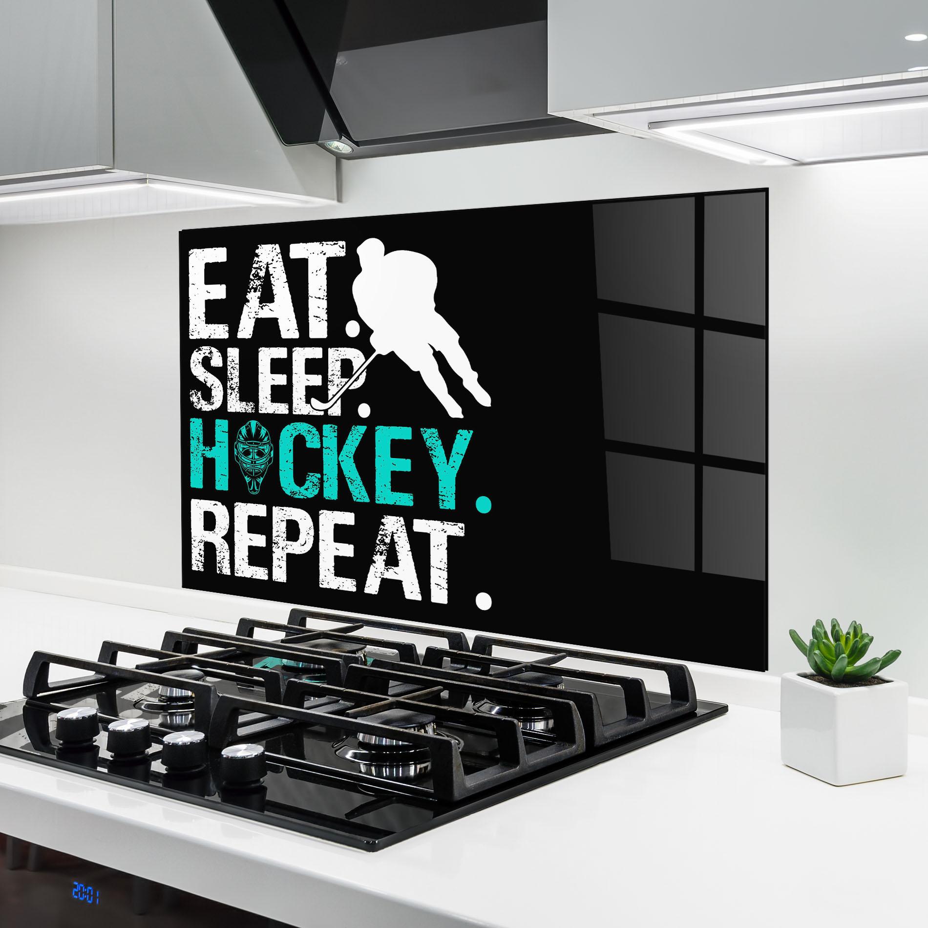 Стъклен панел за кухня Sleep Hockey mockup 6