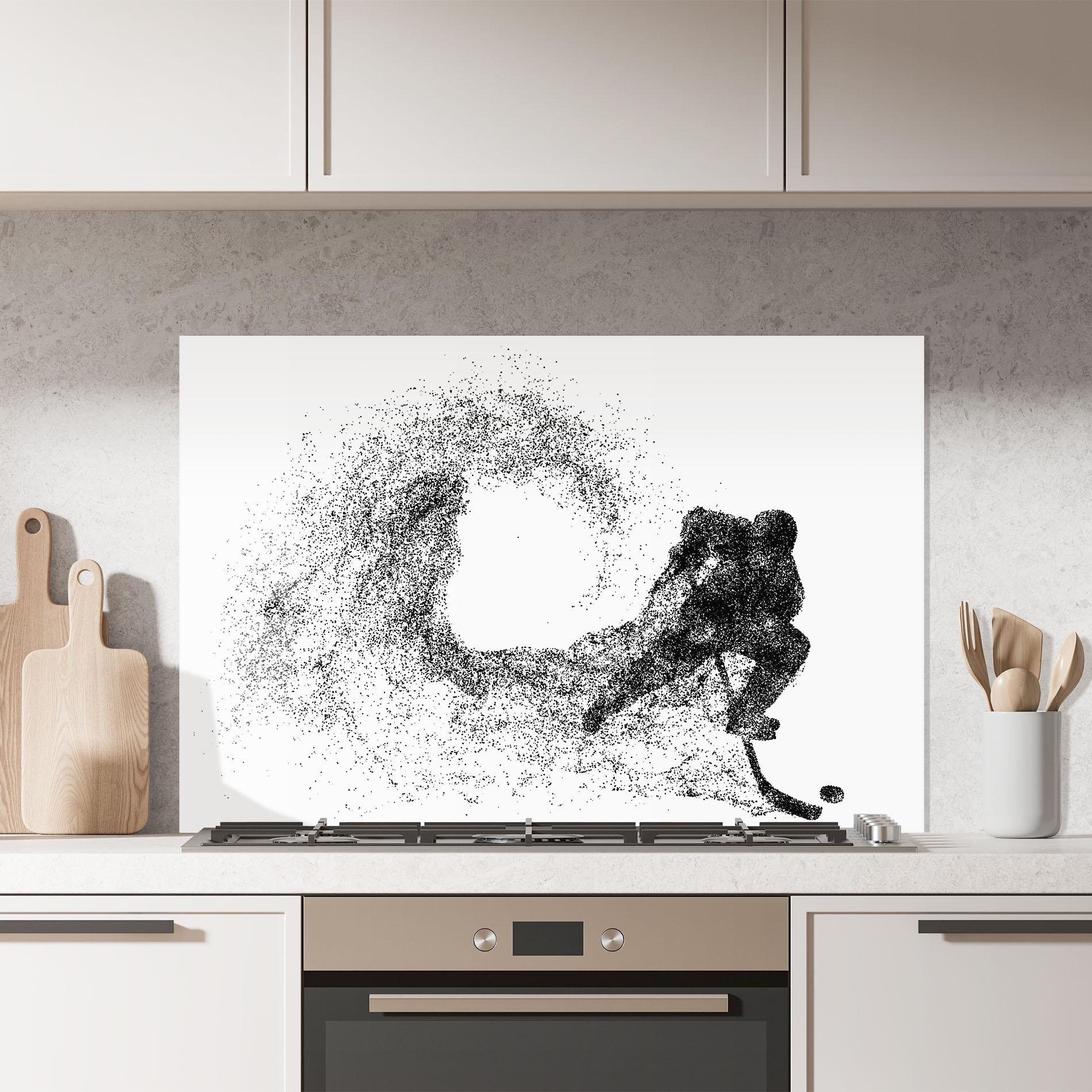 Стъклен панел за кухня Hockey Playing mockup 7