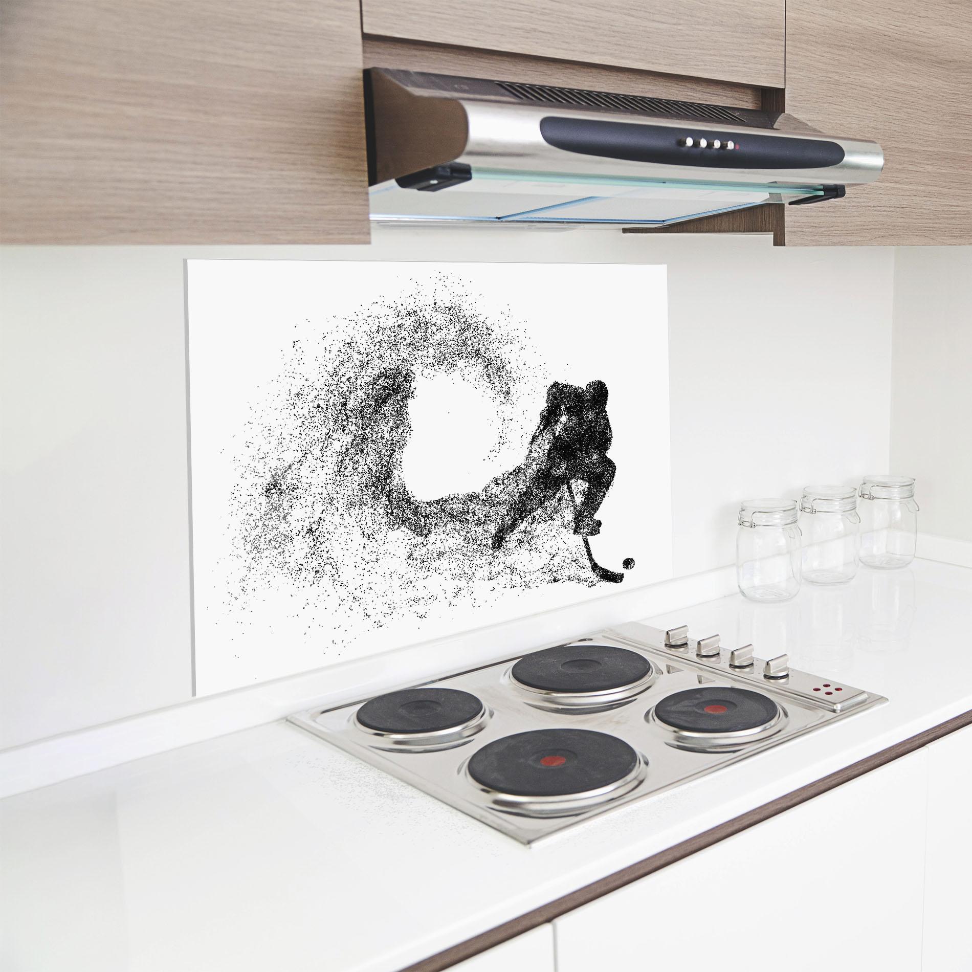 Стъклен панел за кухня Hockey Playing mockup 8