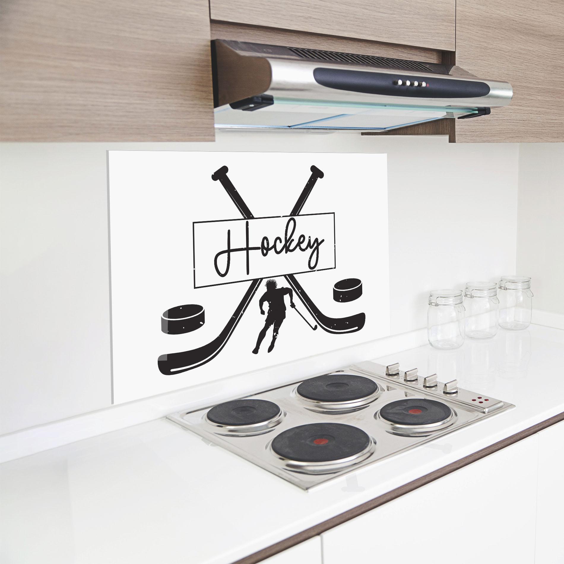 Стъклен панел за кухня Hockey Stick mockup 8