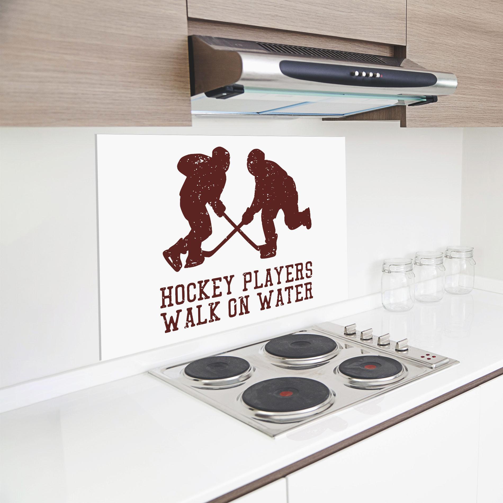 Стъклен панел за кухня Hockey Walk mockup 8