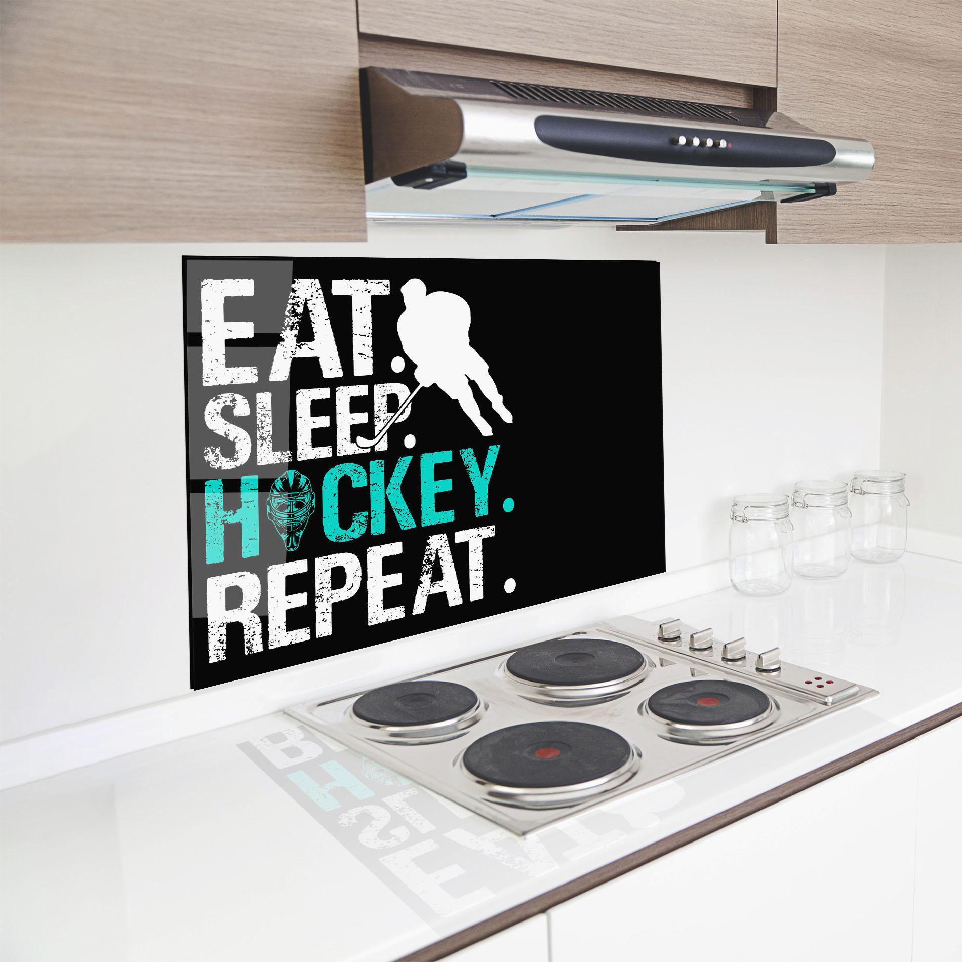 Стъклен панел за кухня Sleep Hockey mockup 8