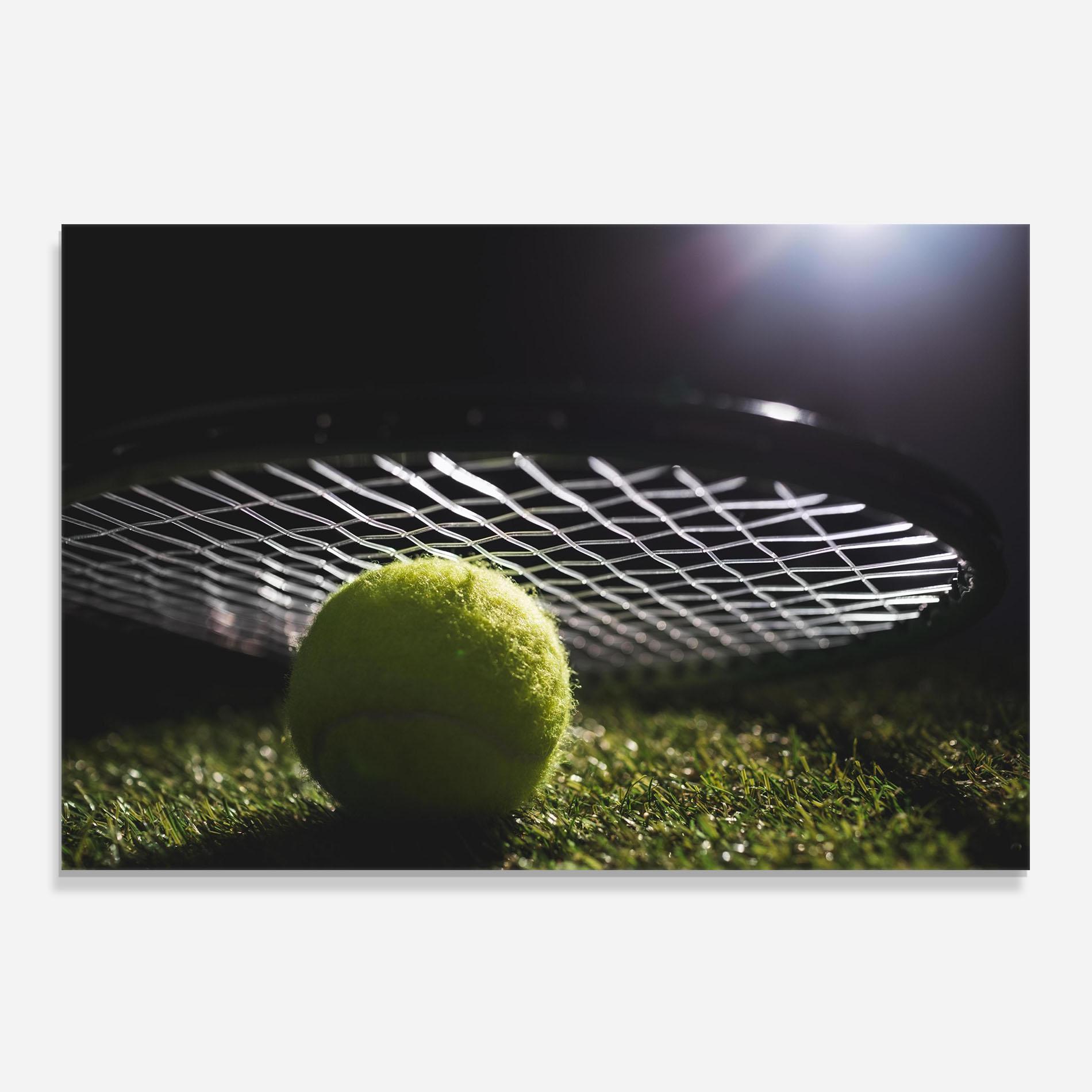 Стъклен панел за кухня Close Up Tennis Ball mockup 0
