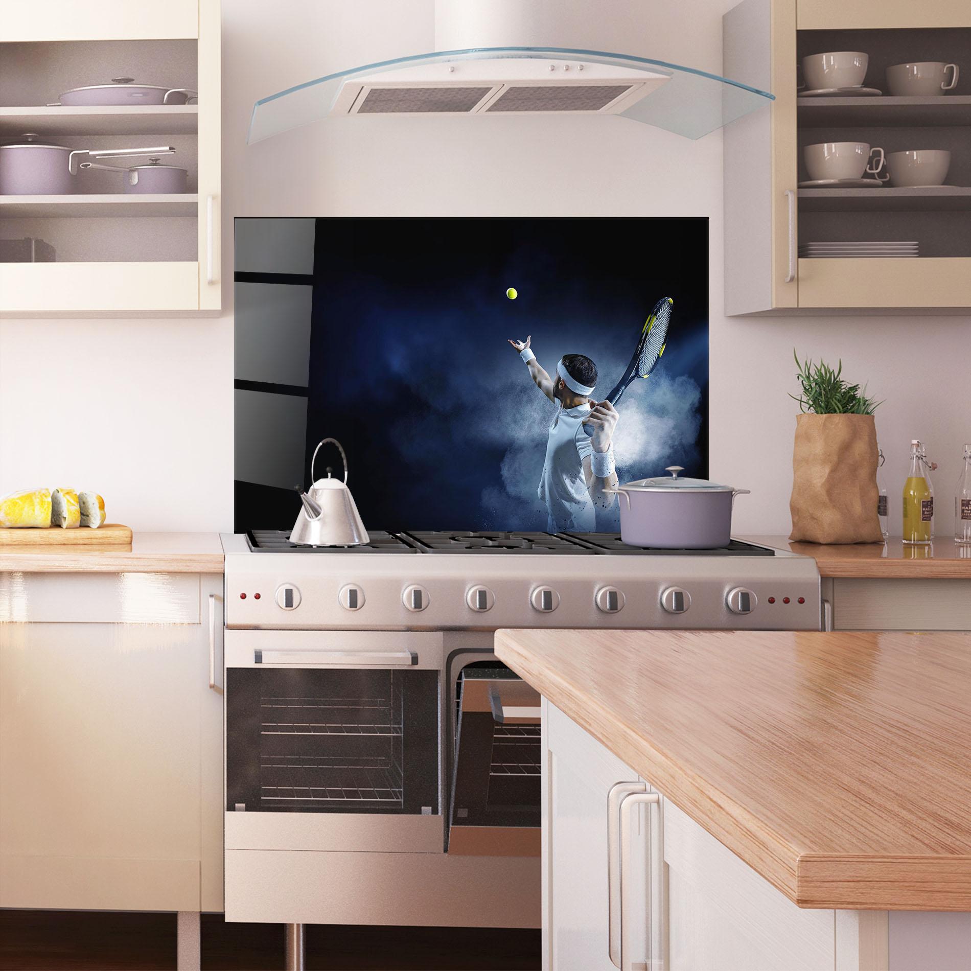Стъклен панел за кухня Tennis Professional Player mockup 1