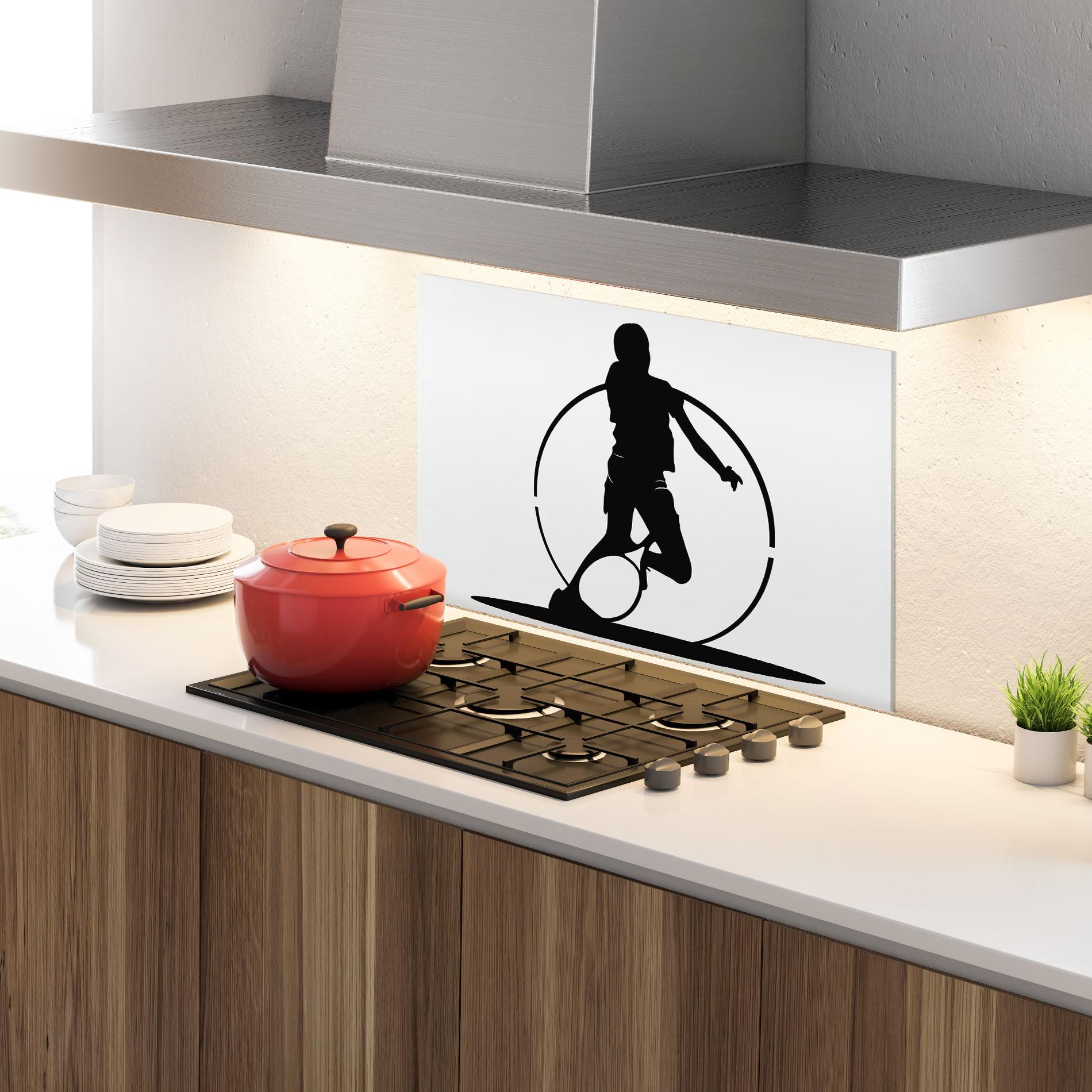 Стъклен панел за кухня Black Tennis Circle mockup 4