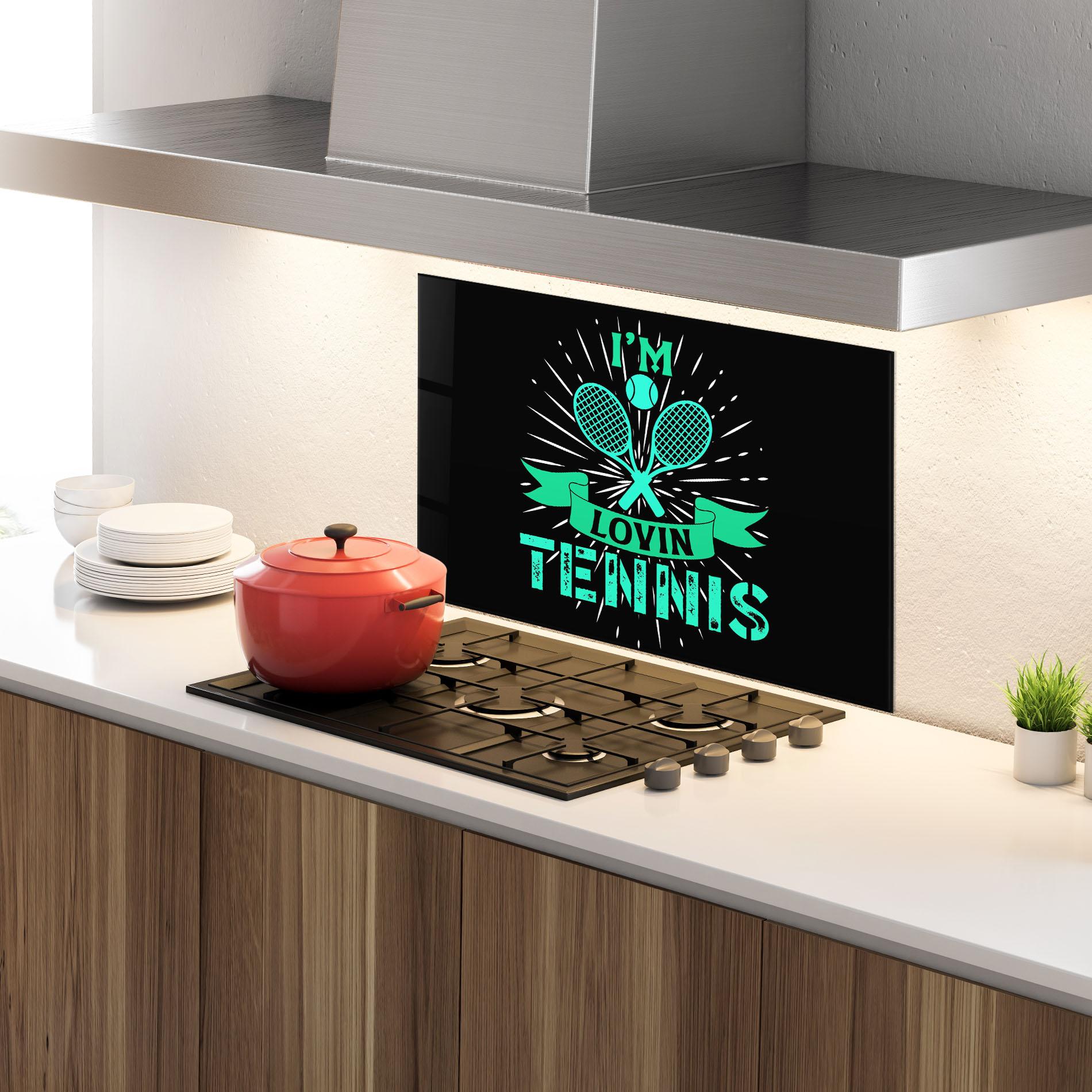 Стъклен панел за кухня Lovin Tennis mockup 4