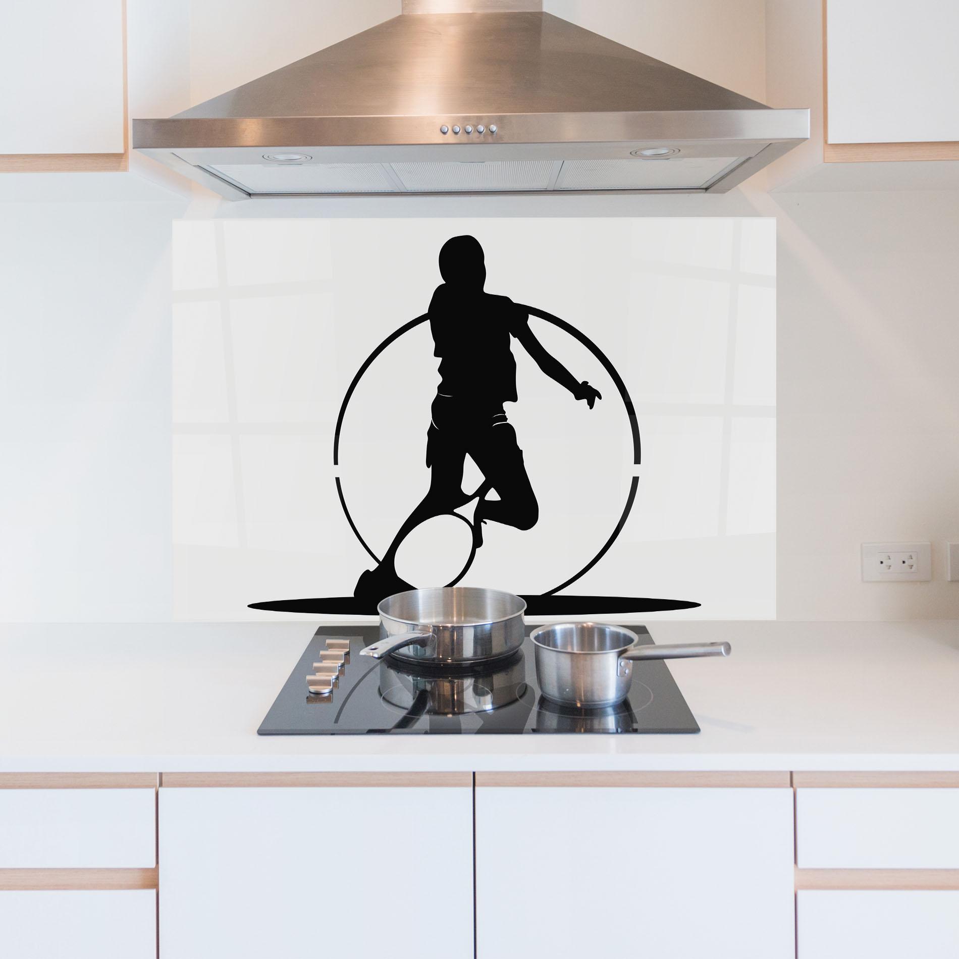 Стъклен панел за кухня Black Tennis Circle mockup 5