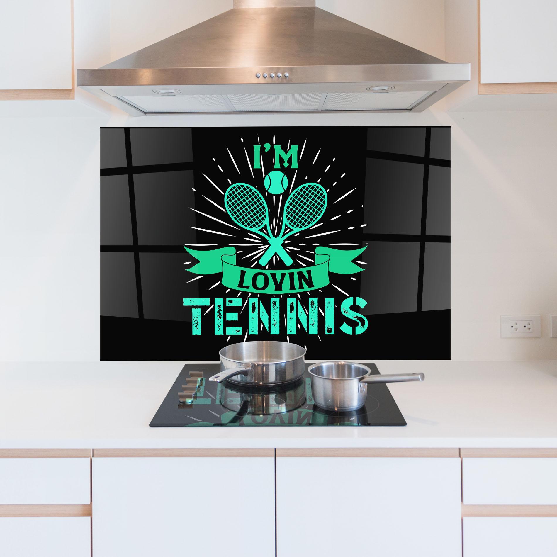 Стъклен панел за кухня Lovin Tennis mockup 5