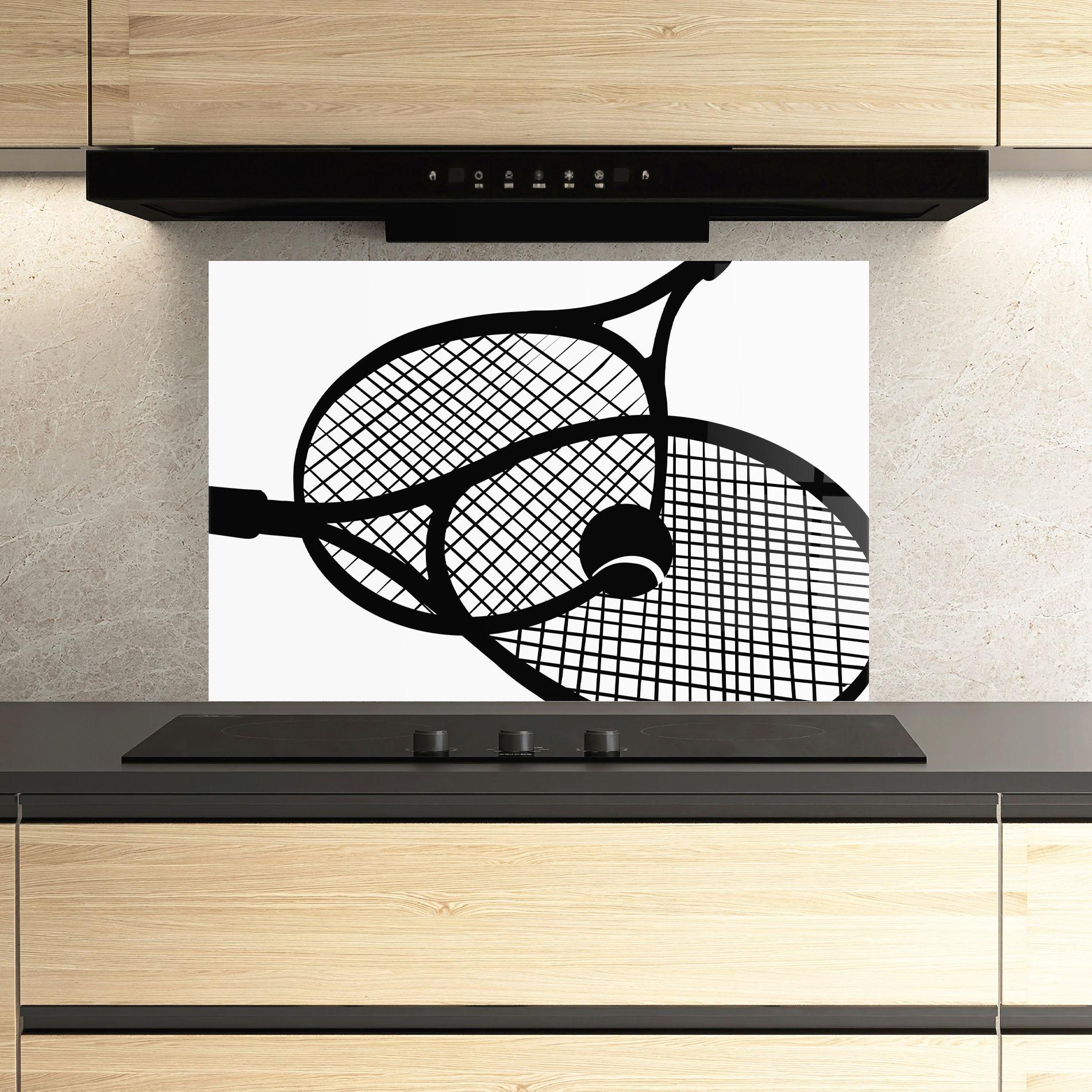 Стъклен панел за кухня Tennis Ball Line mockup 3