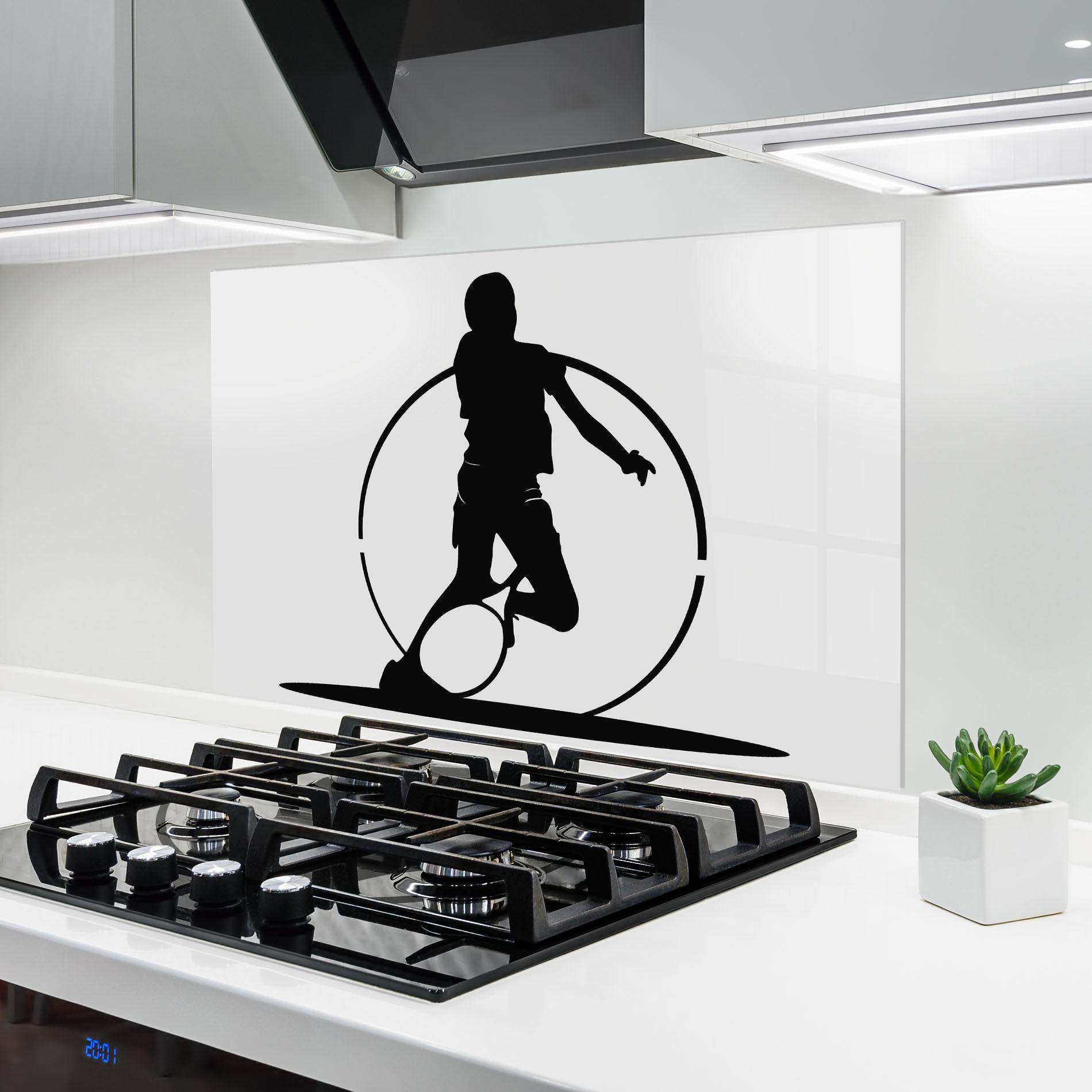 Стъклен панел за кухня Black Tennis Circle mockup 6