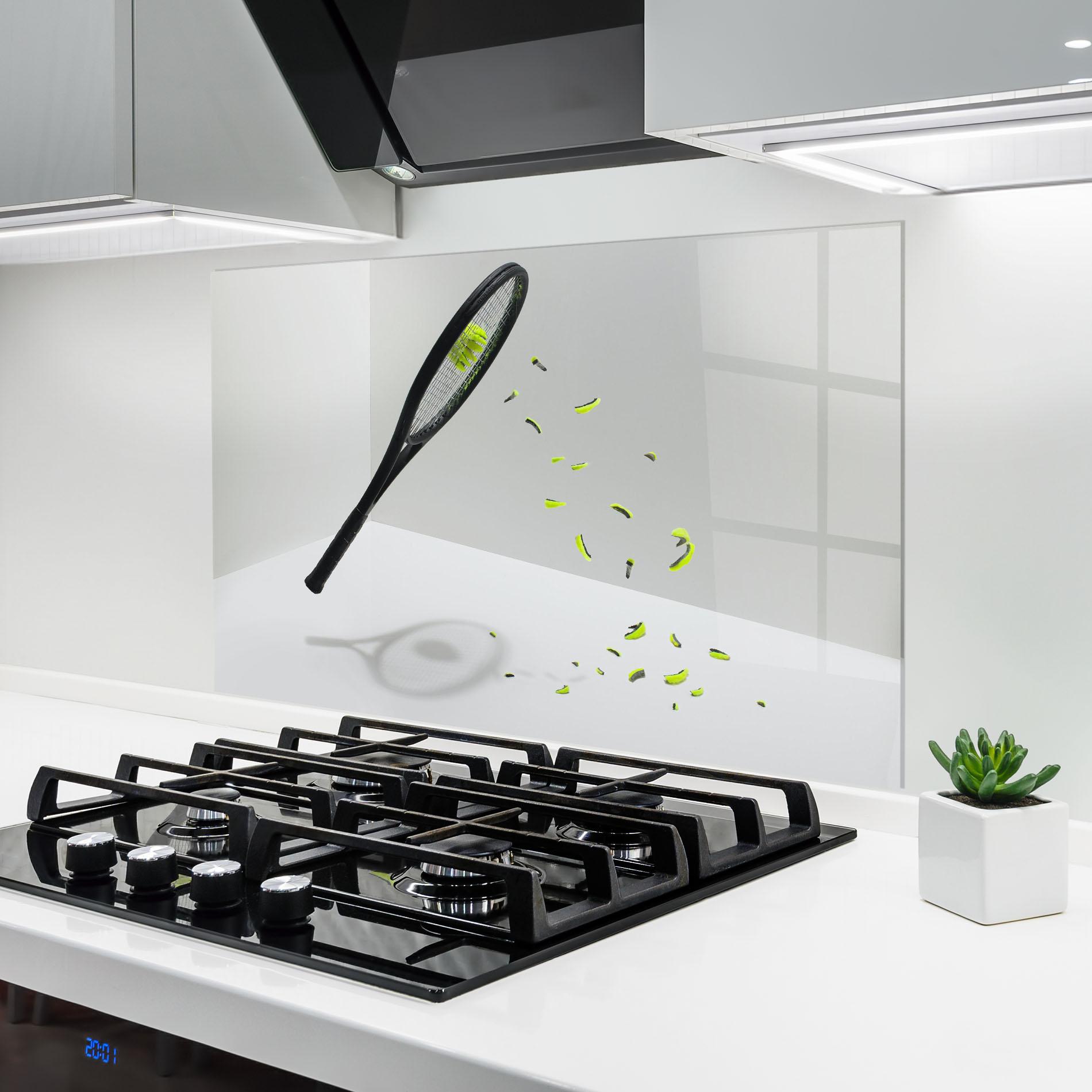 Стъклен панел за кухня Broken Tennis Ball mockup 6