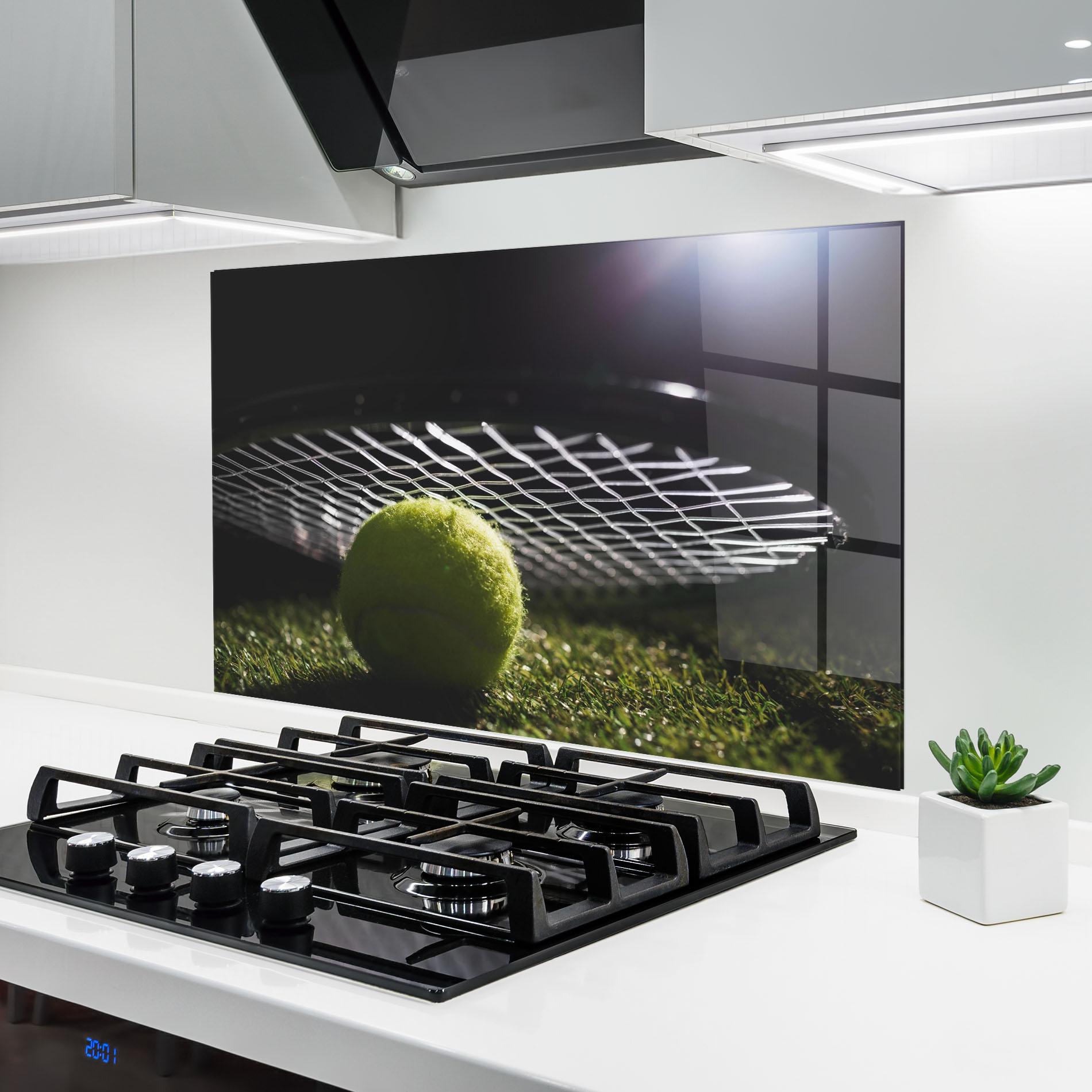 Стъклен панел за кухня Close Up Tennis Ball mockup 6