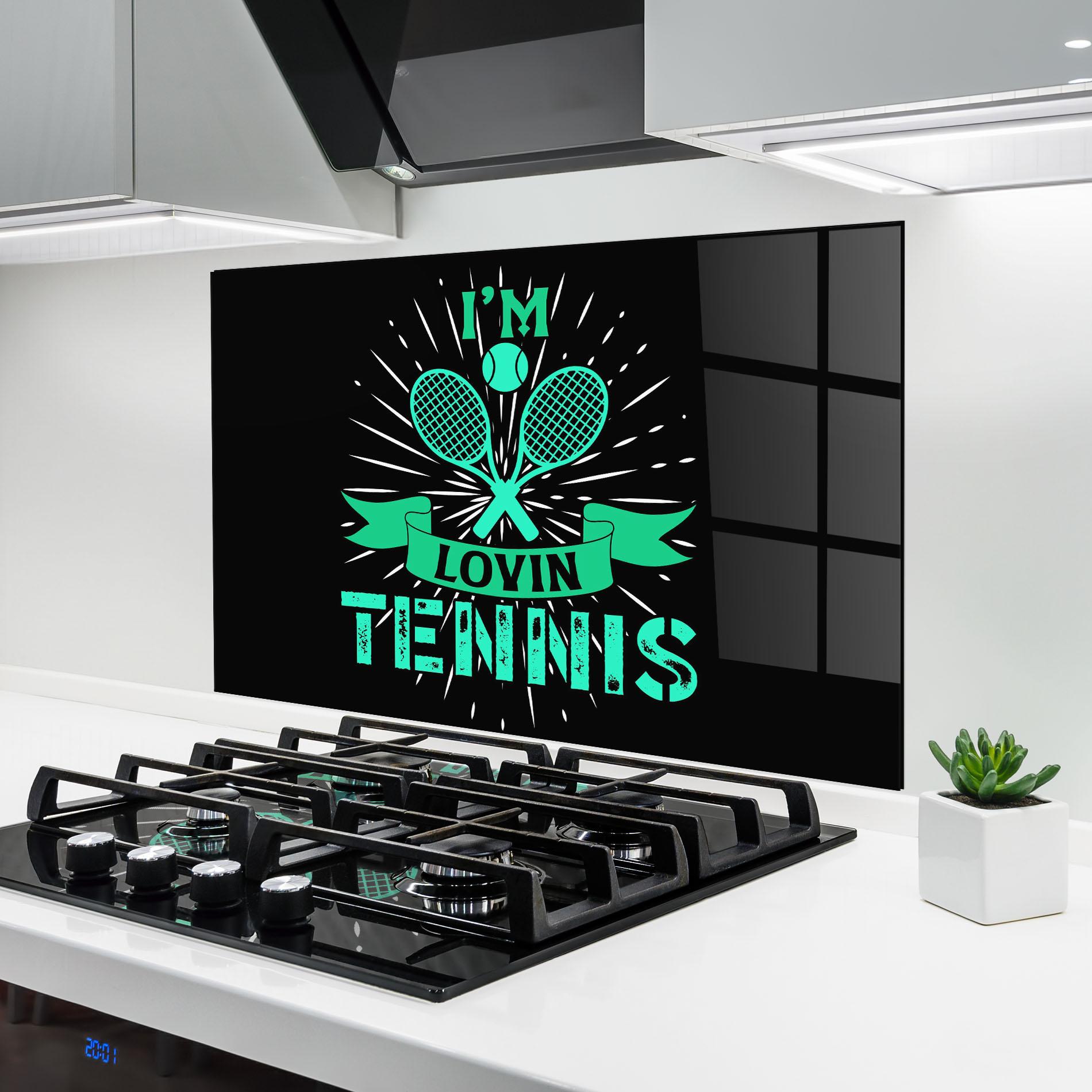 Стъклен панел за кухня Lovin Tennis mockup 6