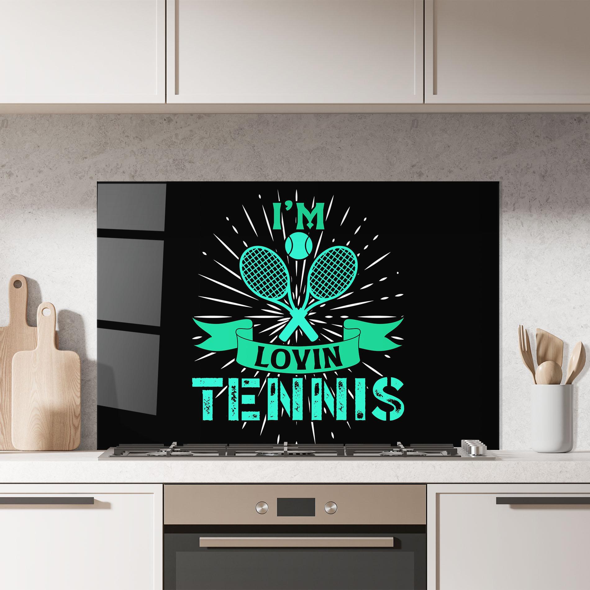 Стъклен панел за кухня Lovin Tennis mockup 7