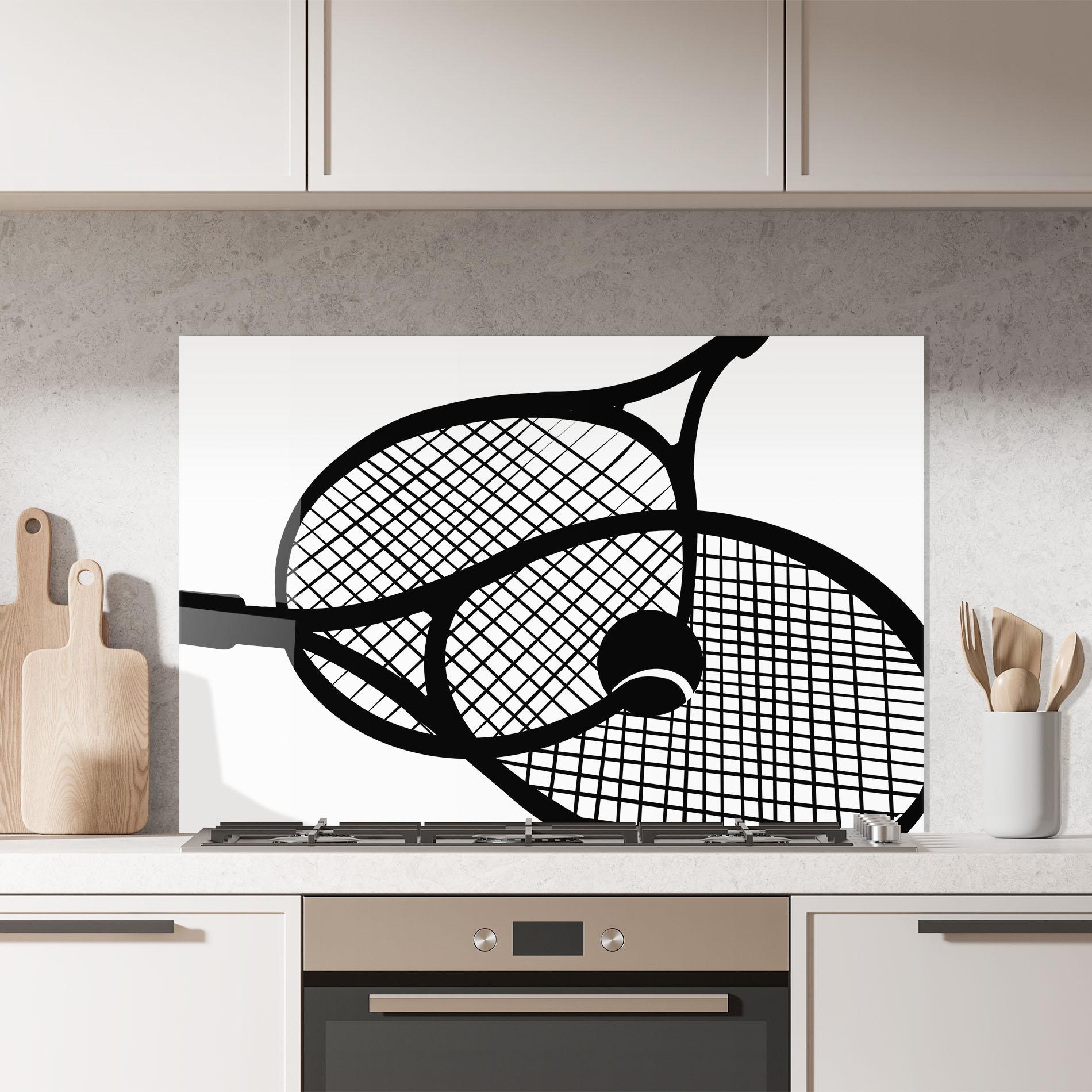 Стъклен панел за кухня Tennis Ball Line mockup 7