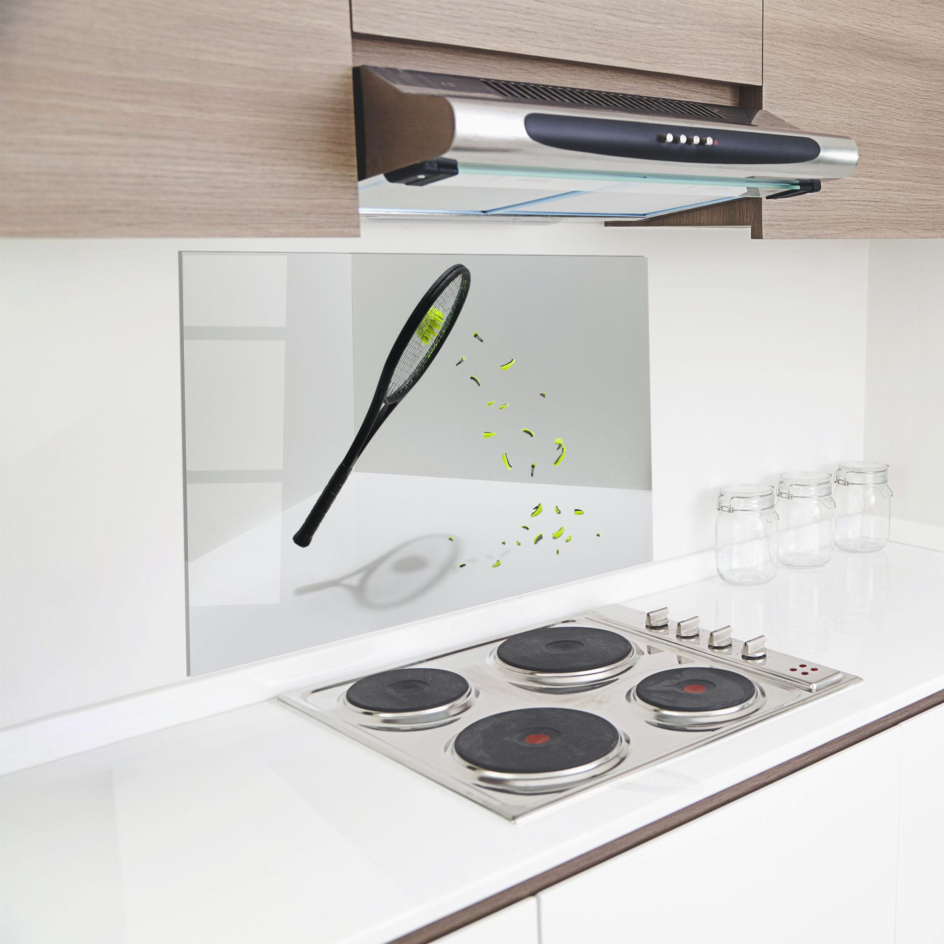 Стъклен панел за кухня Broken Tennis Ball mockup 8