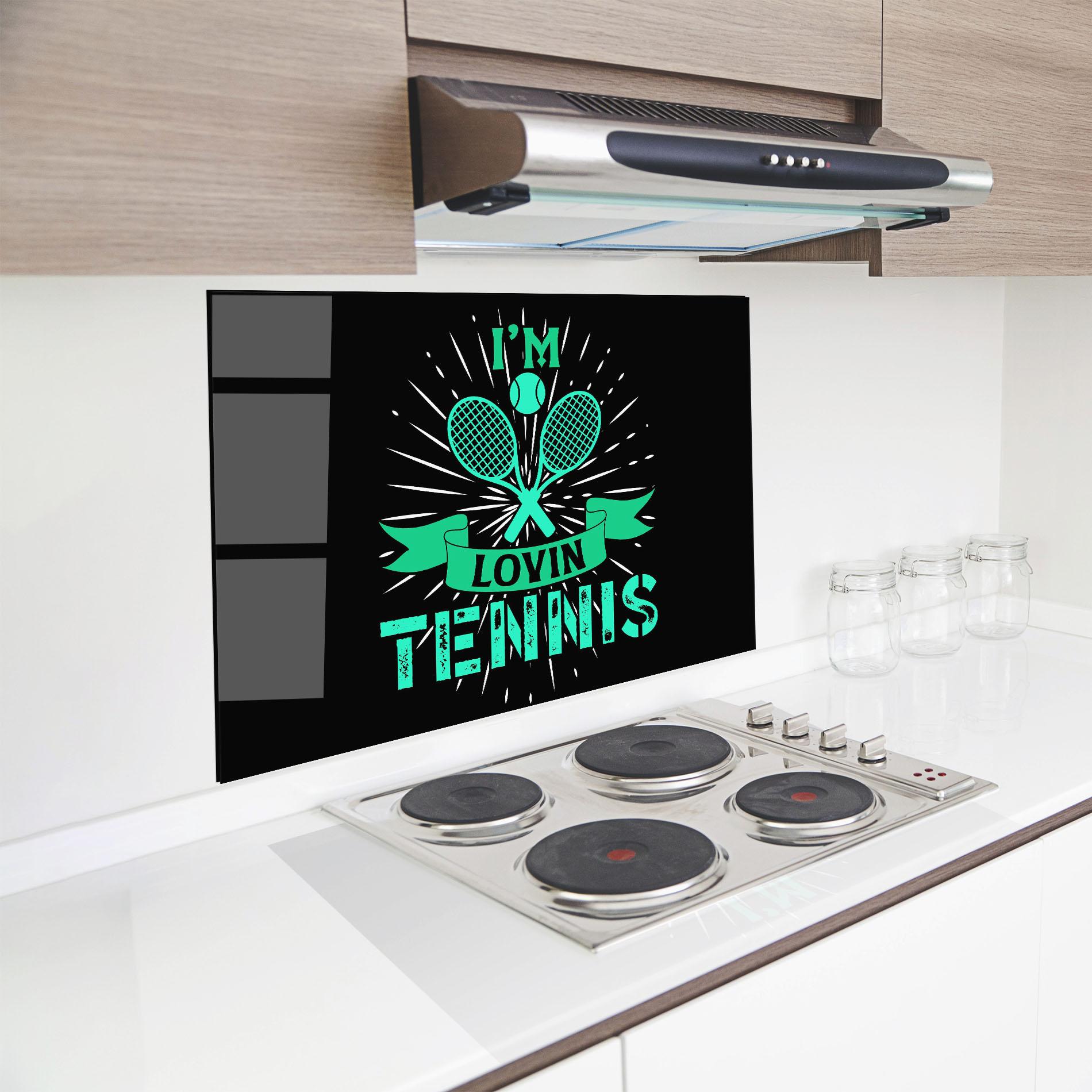 Стъклен панел за кухня Lovin Tennis mockup 8