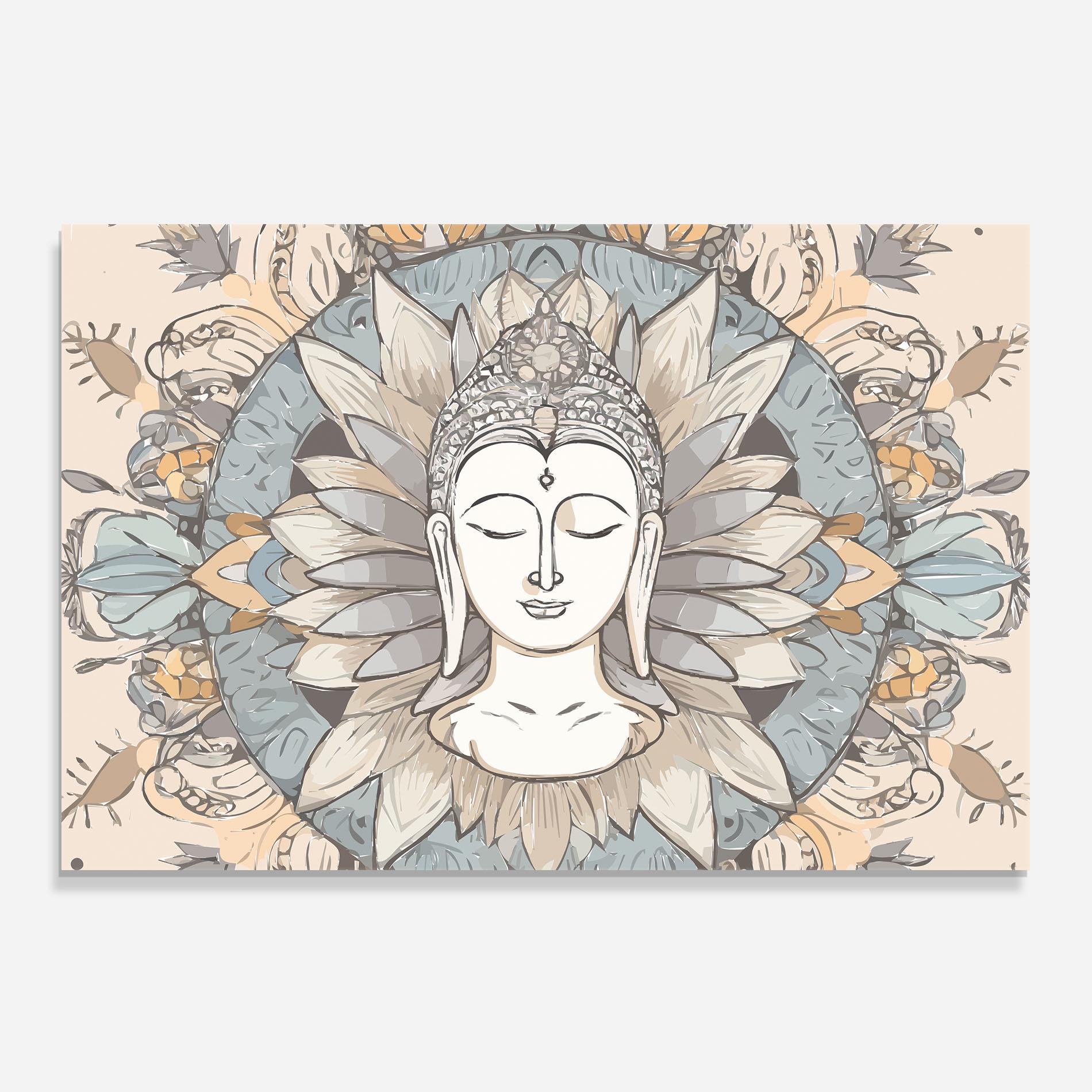 Стъклен панел за кухня Boho Element mockup 0