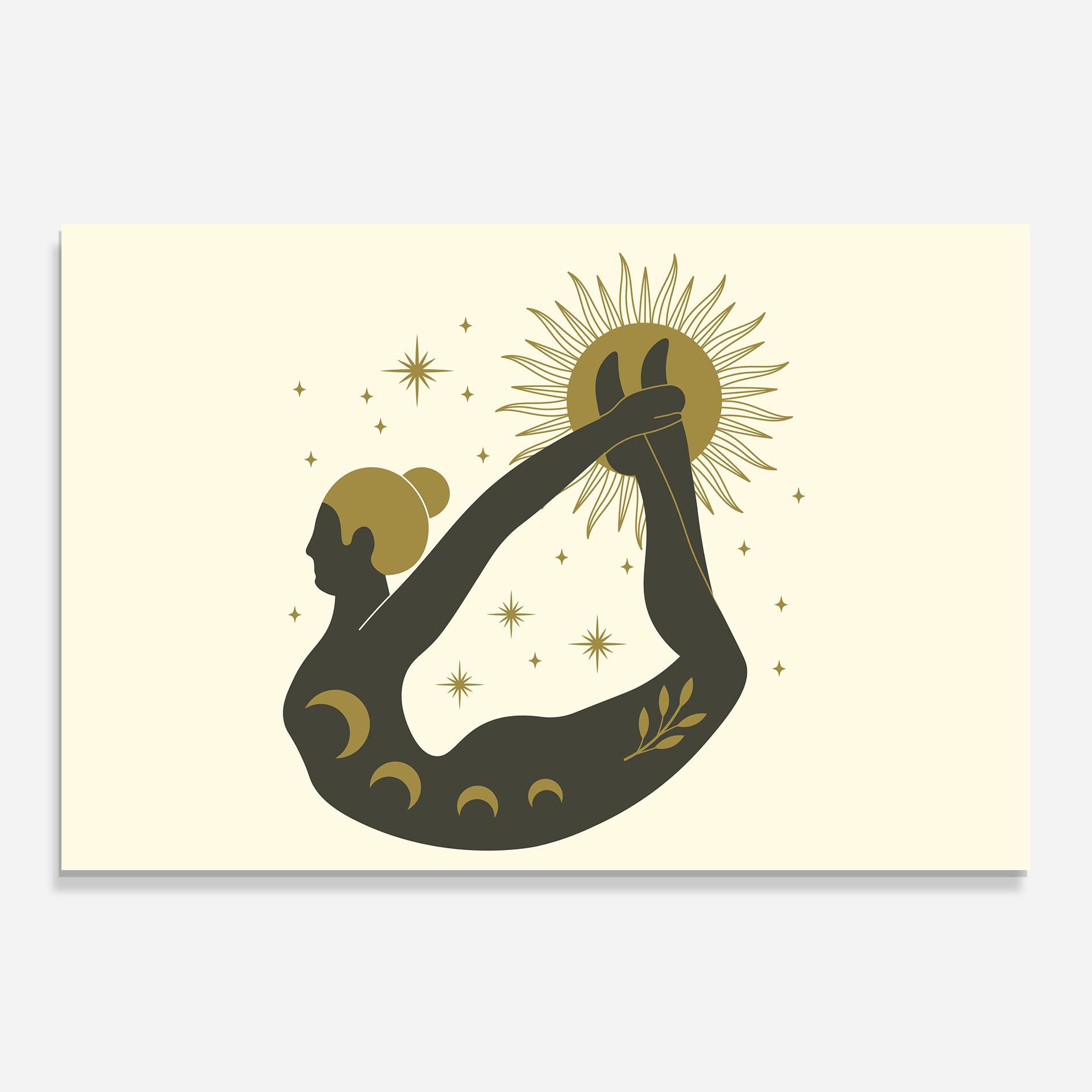 Стъклен панел за кухня Dhanurasana mockup 0