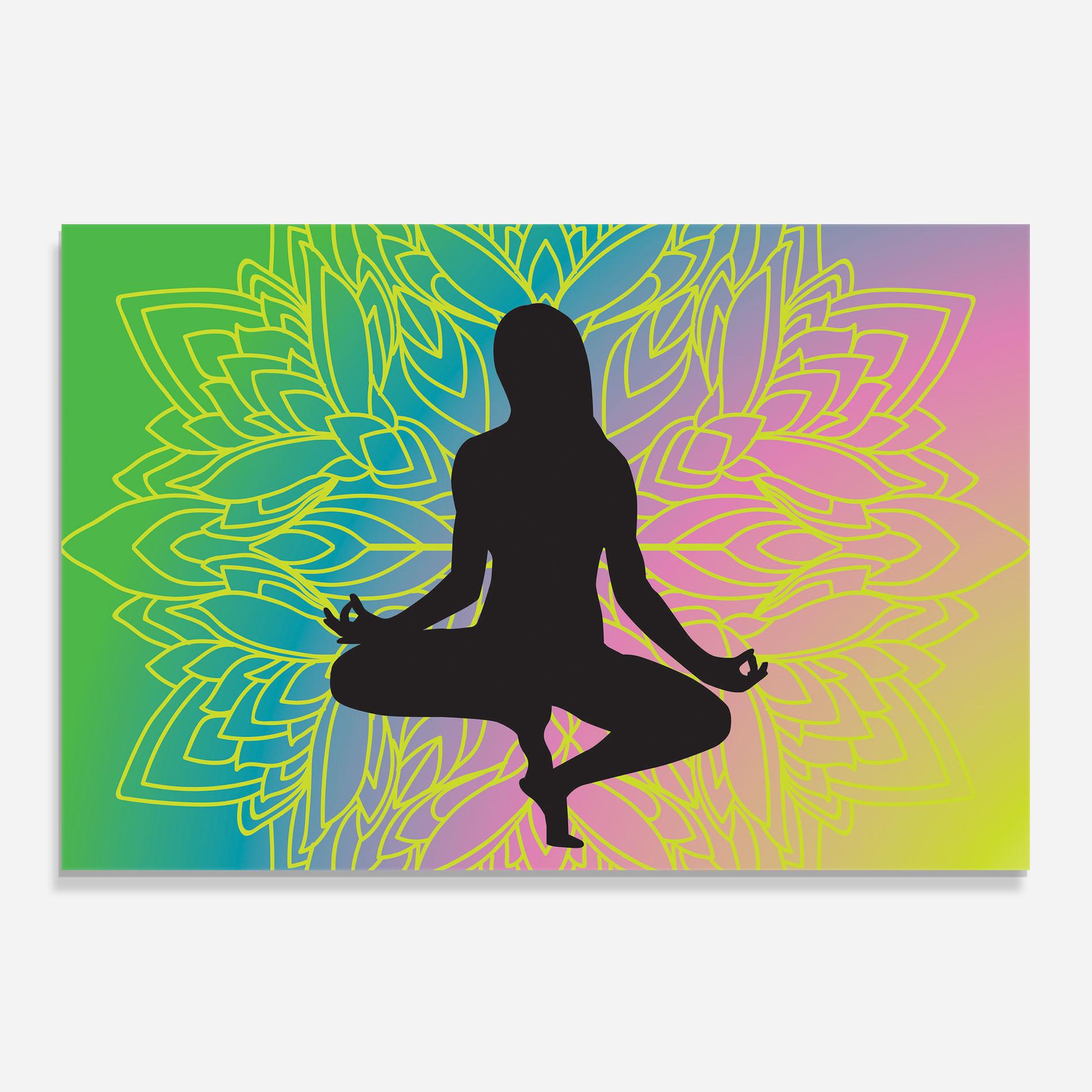 Стъклен панел за кухня Peace Yoga 01 mockup 0