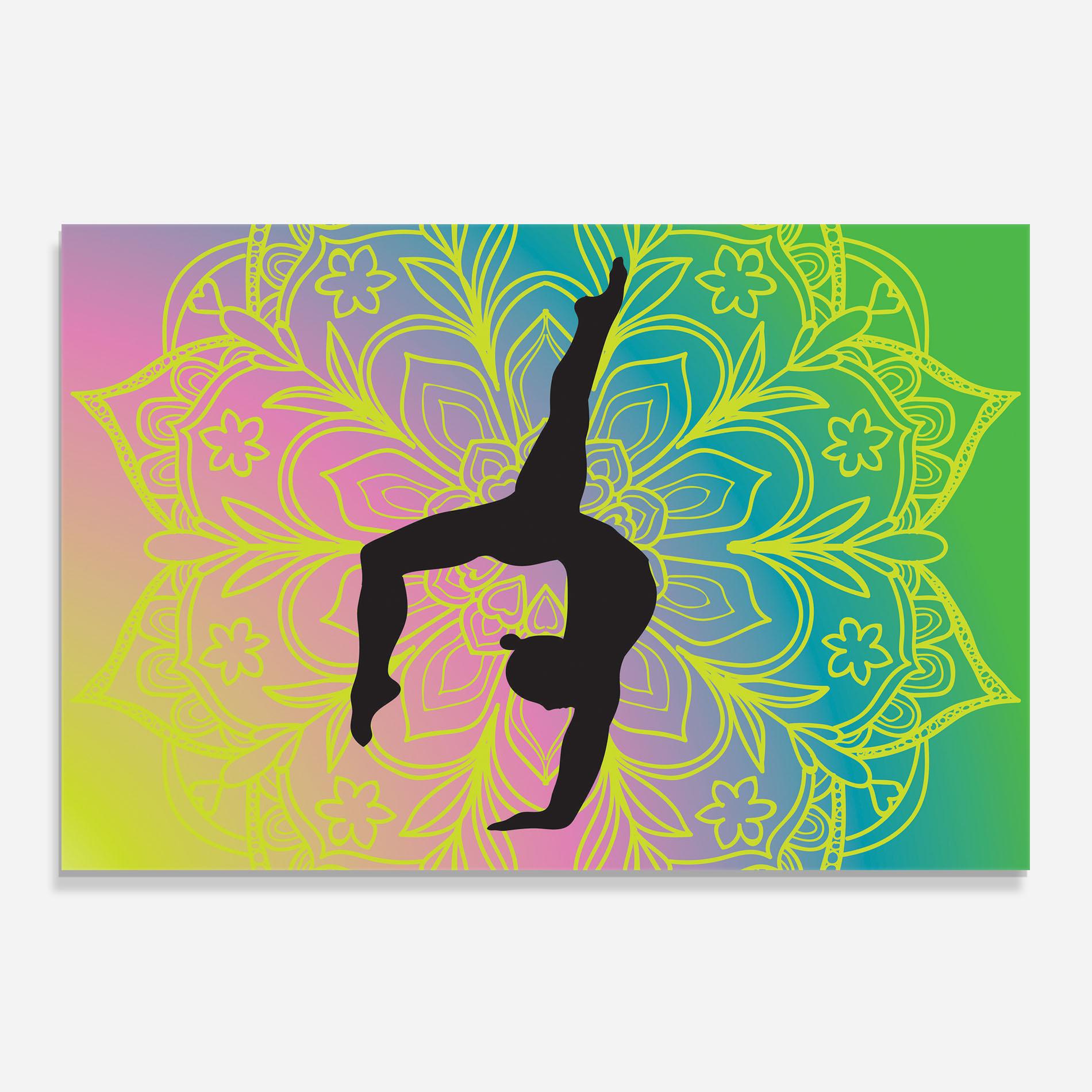 Стъклен панел за кухня Peace Yoga 02 mockup 0