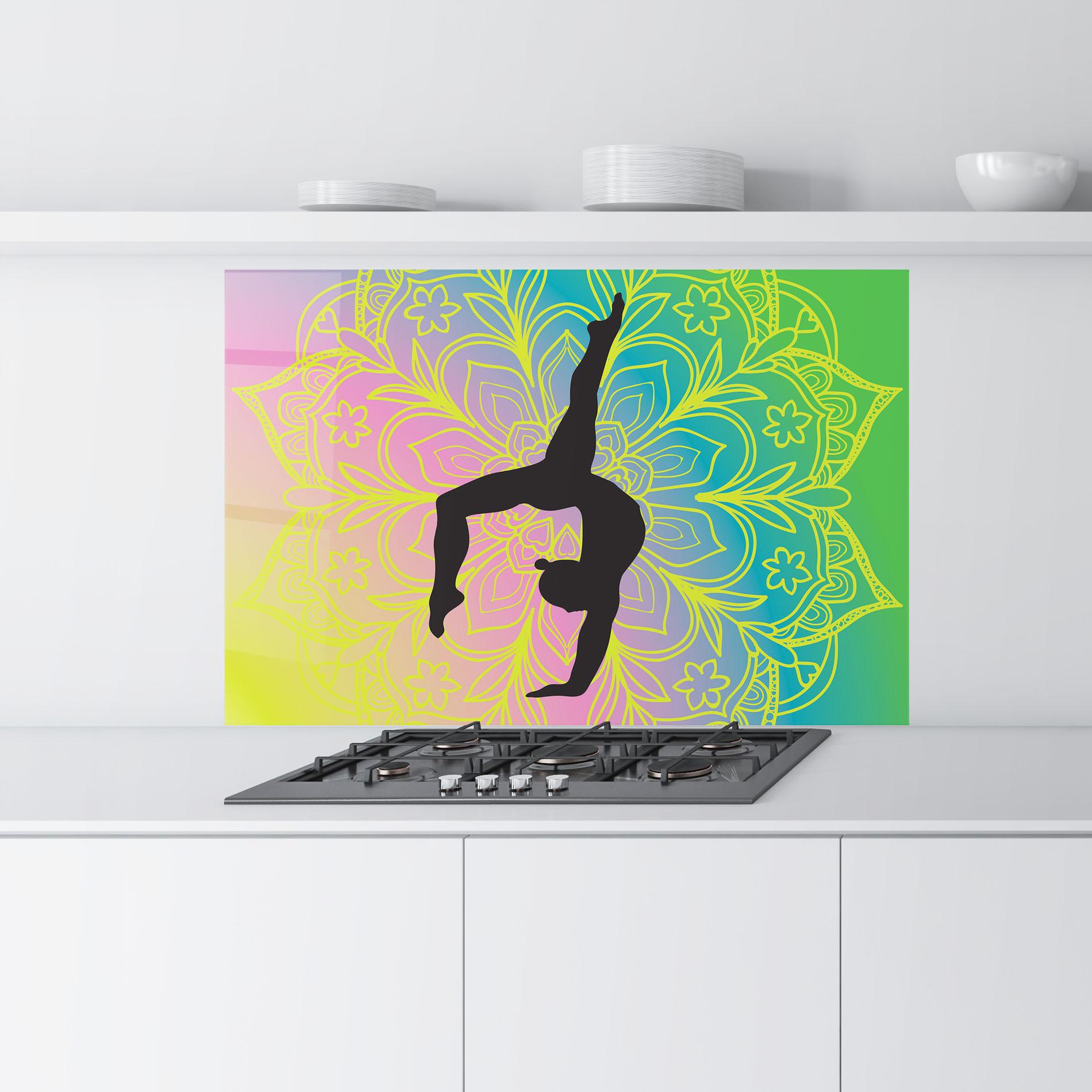 Стъклен панел за кухня Peace Yoga 02 mockup 9