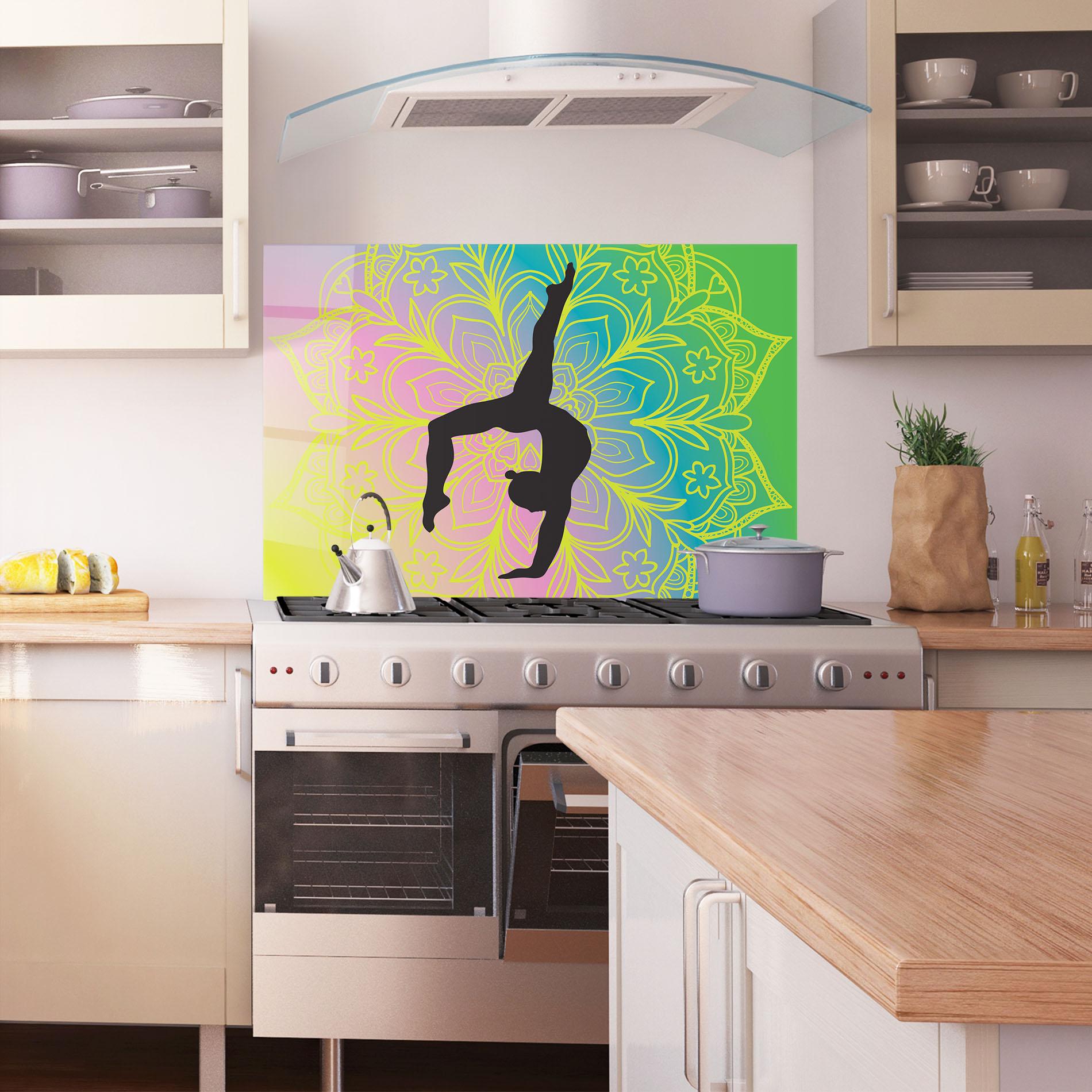 Стъклен панел за кухня Peace Yoga 02 mockup 1