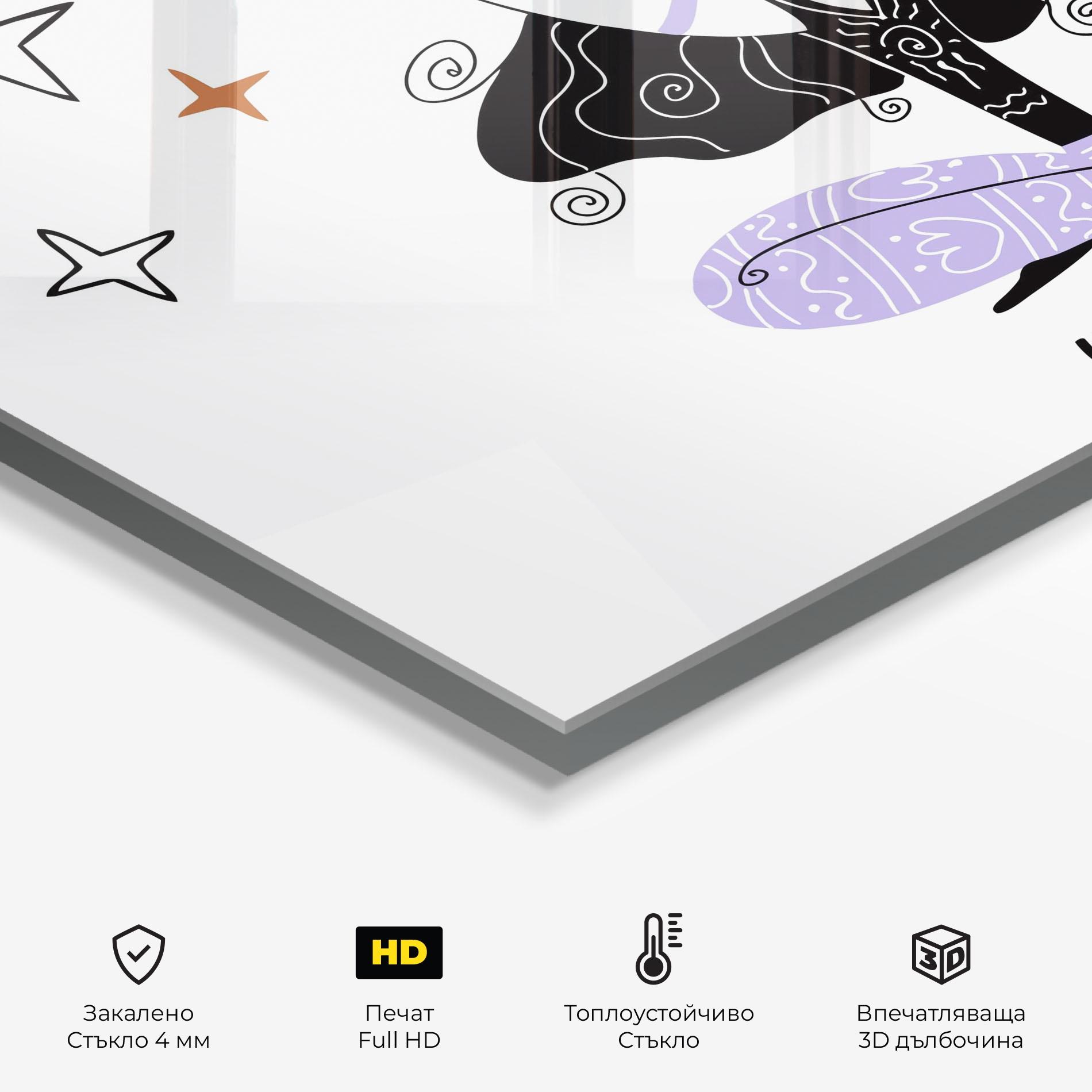 Стъклен панел за кухня Here And Now mockup 2