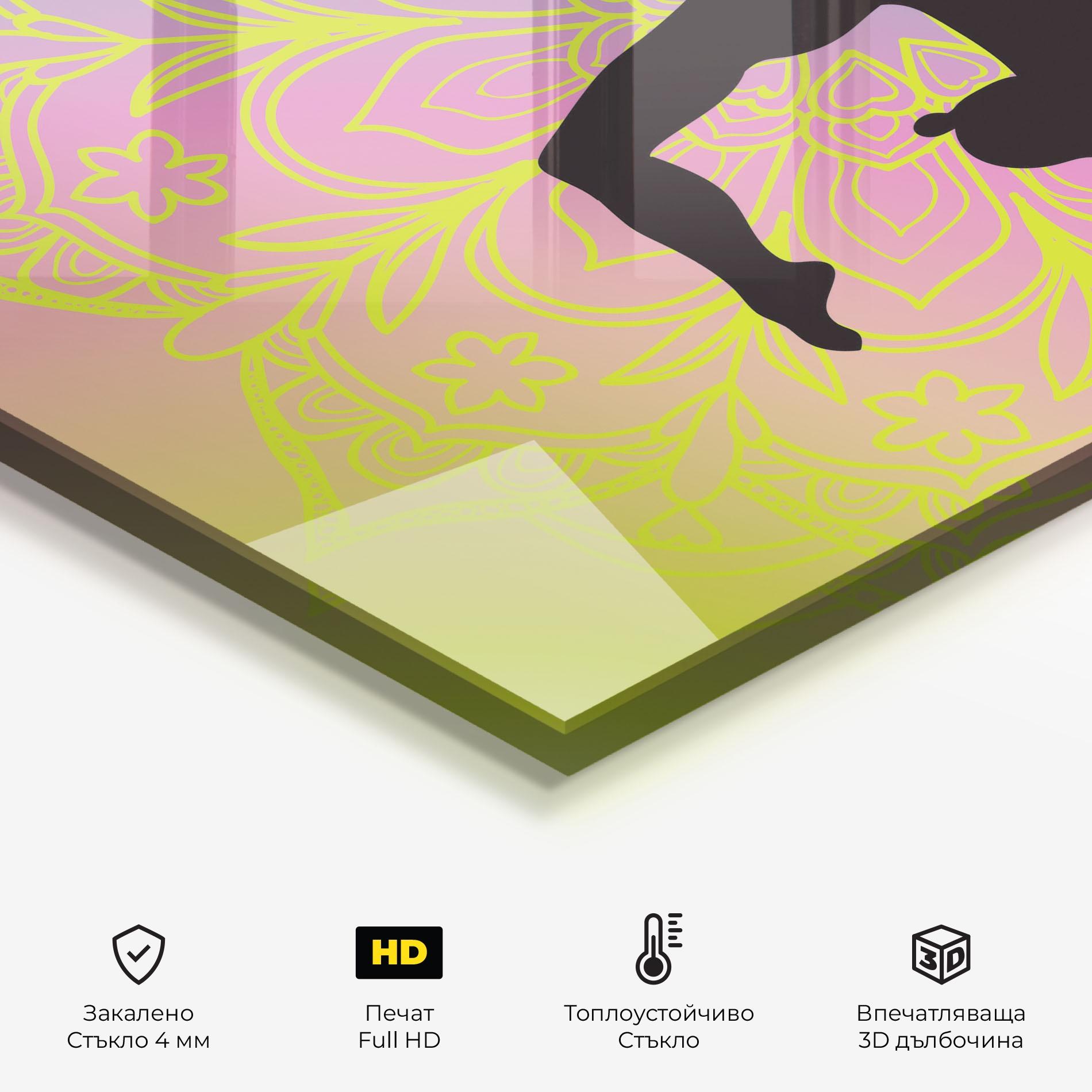 Стъклен панел за кухня Peace Yoga 02 mockup 2