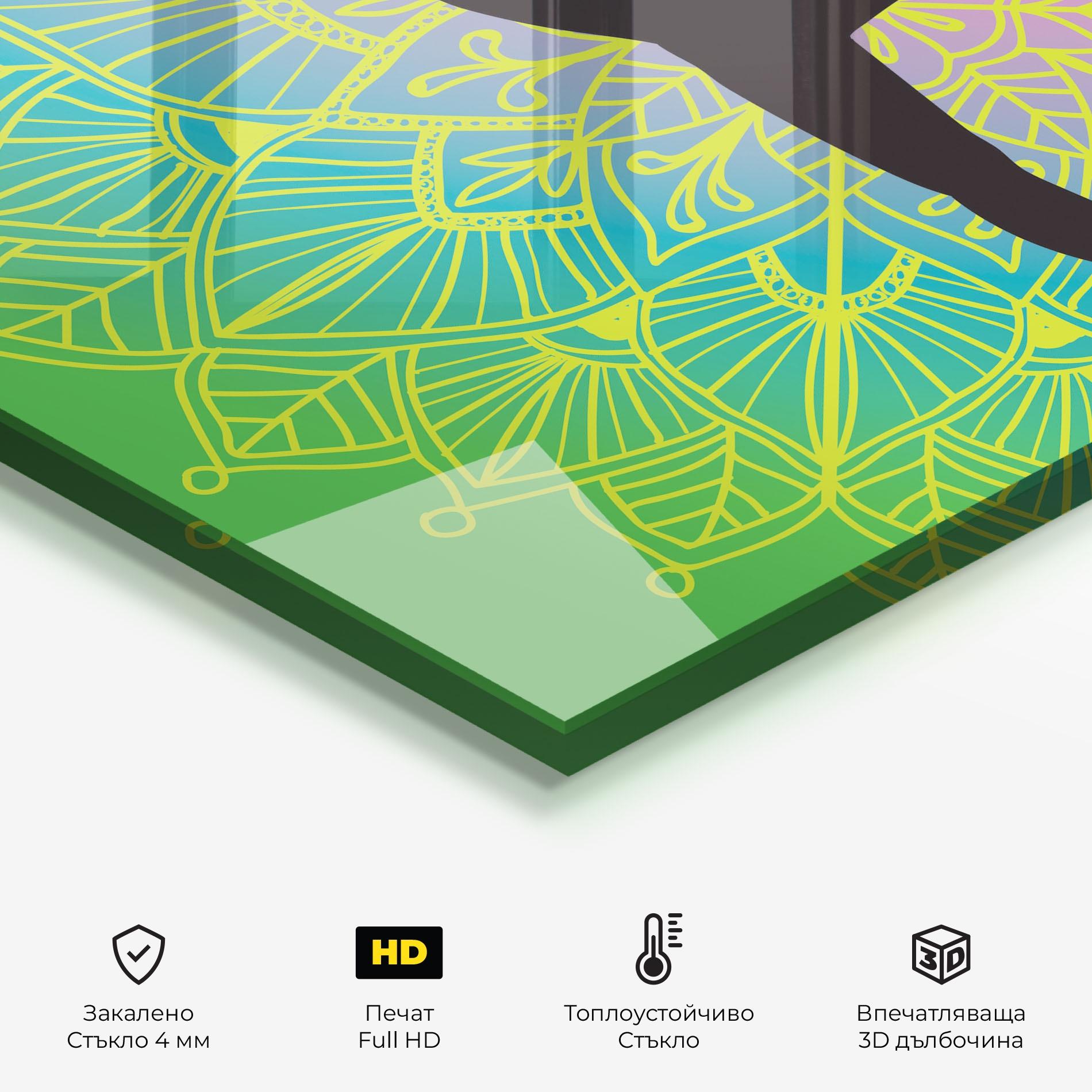 Стъклен панел за кухня Peace Yoga 03 mockup 2