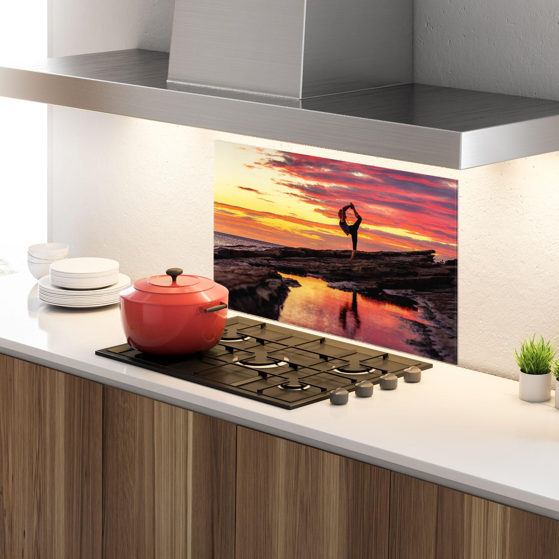 Стъклен панел за кухня Namaste mockup 4