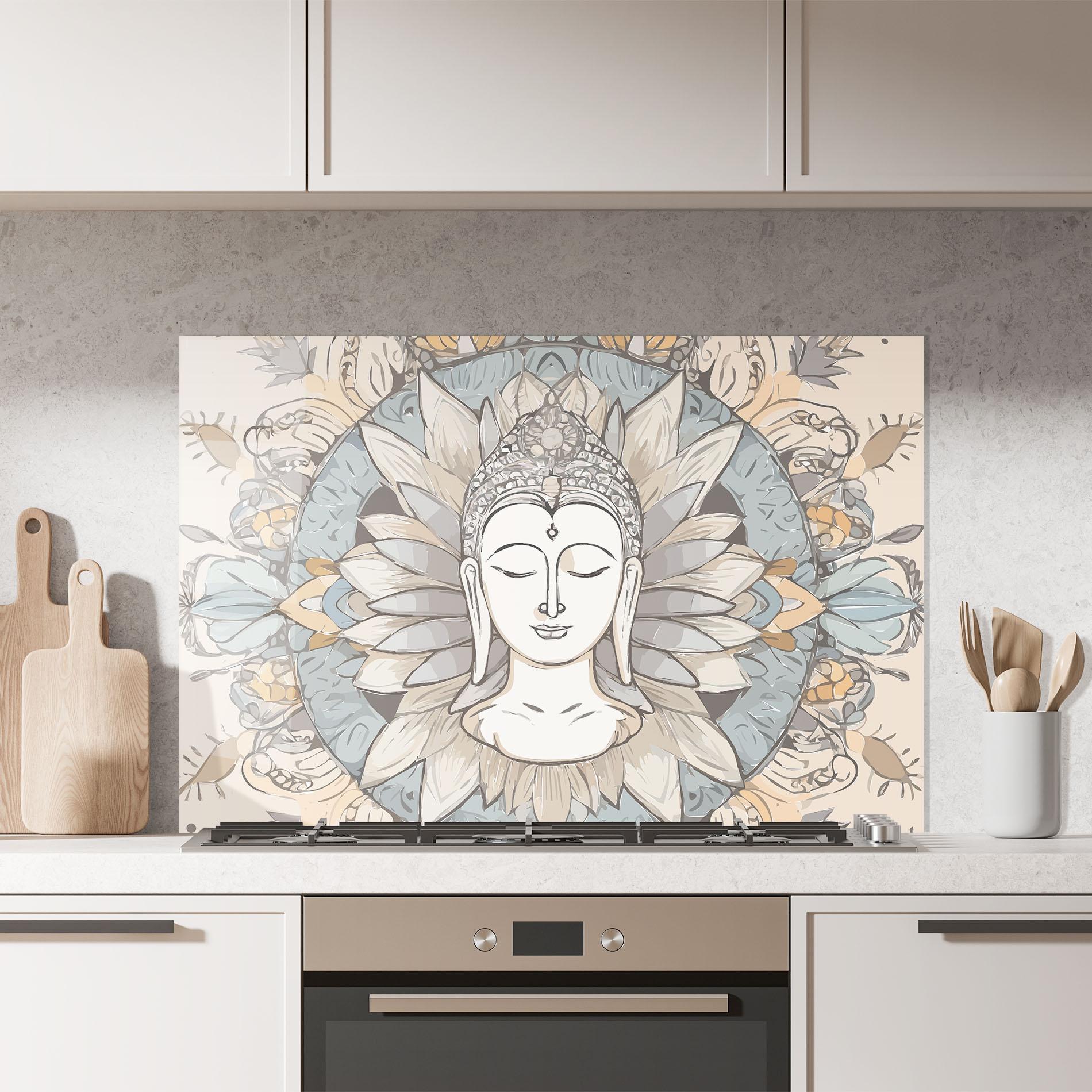 Стъклен панел за кухня Boho Element mockup 7