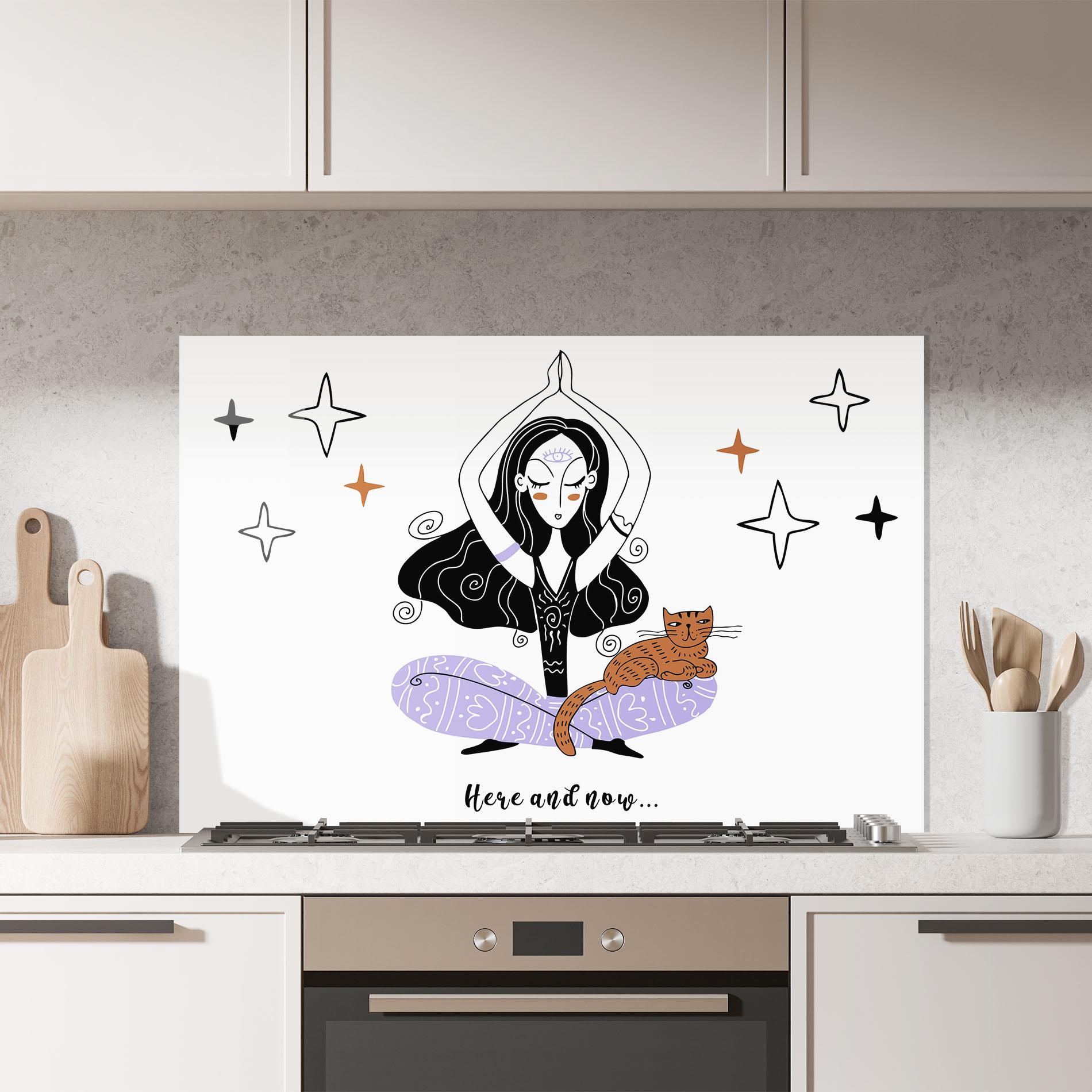 Стъклен панел за кухня Here And Now mockup 7