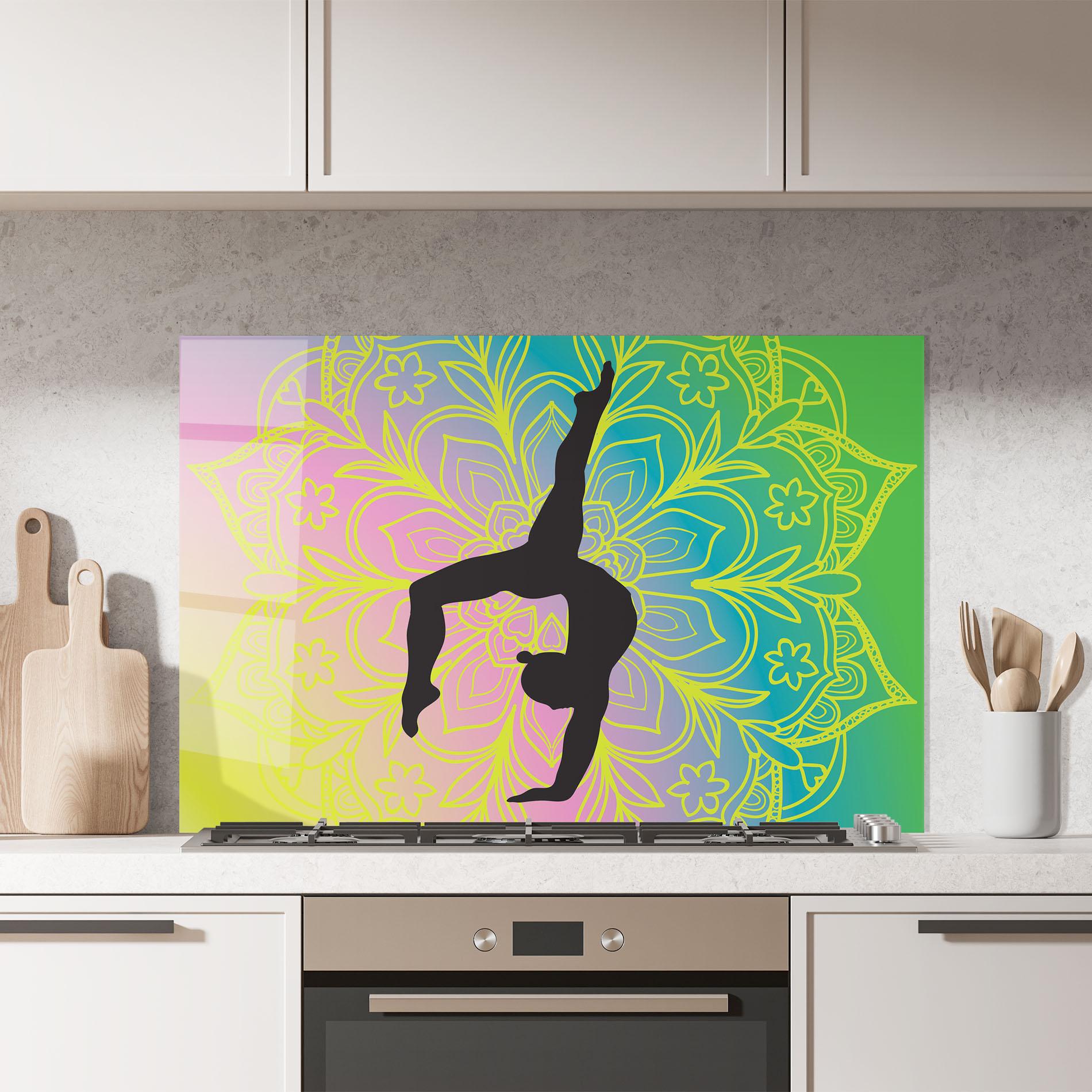 Стъклен панел за кухня Peace Yoga 02 mockup 7