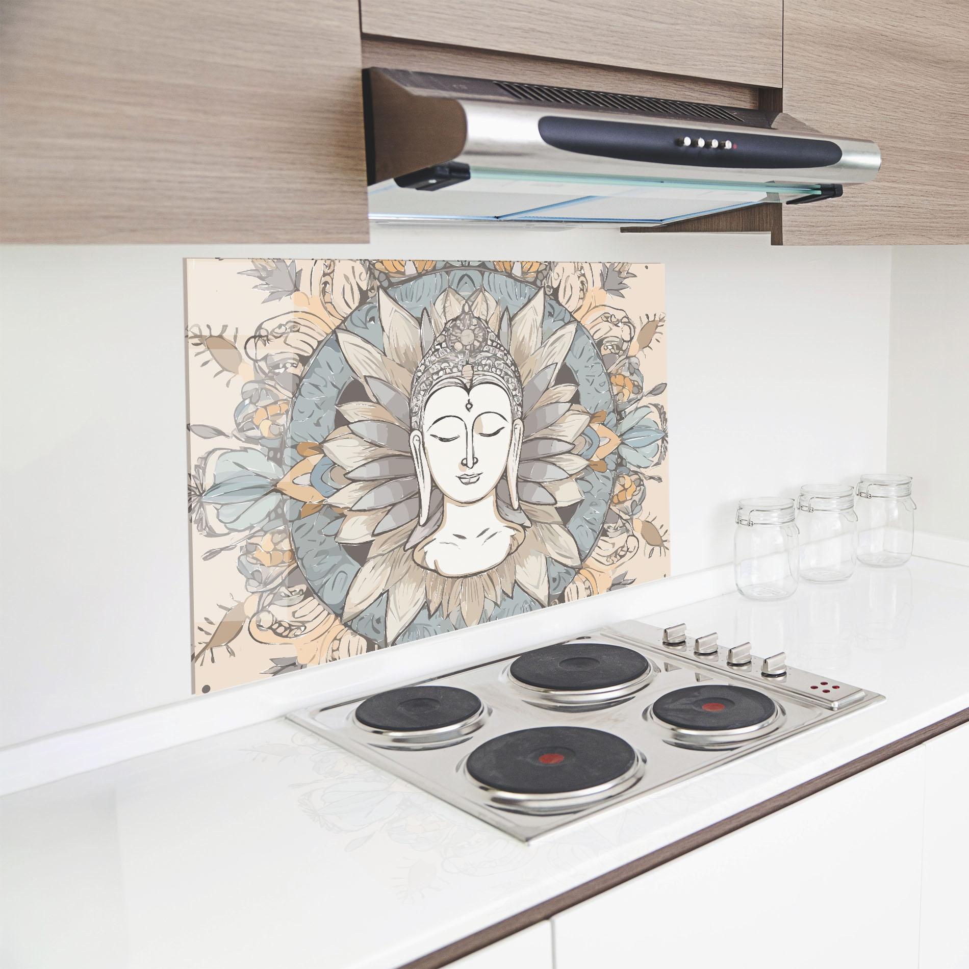 Стъклен панел за кухня Boho Element mockup 8