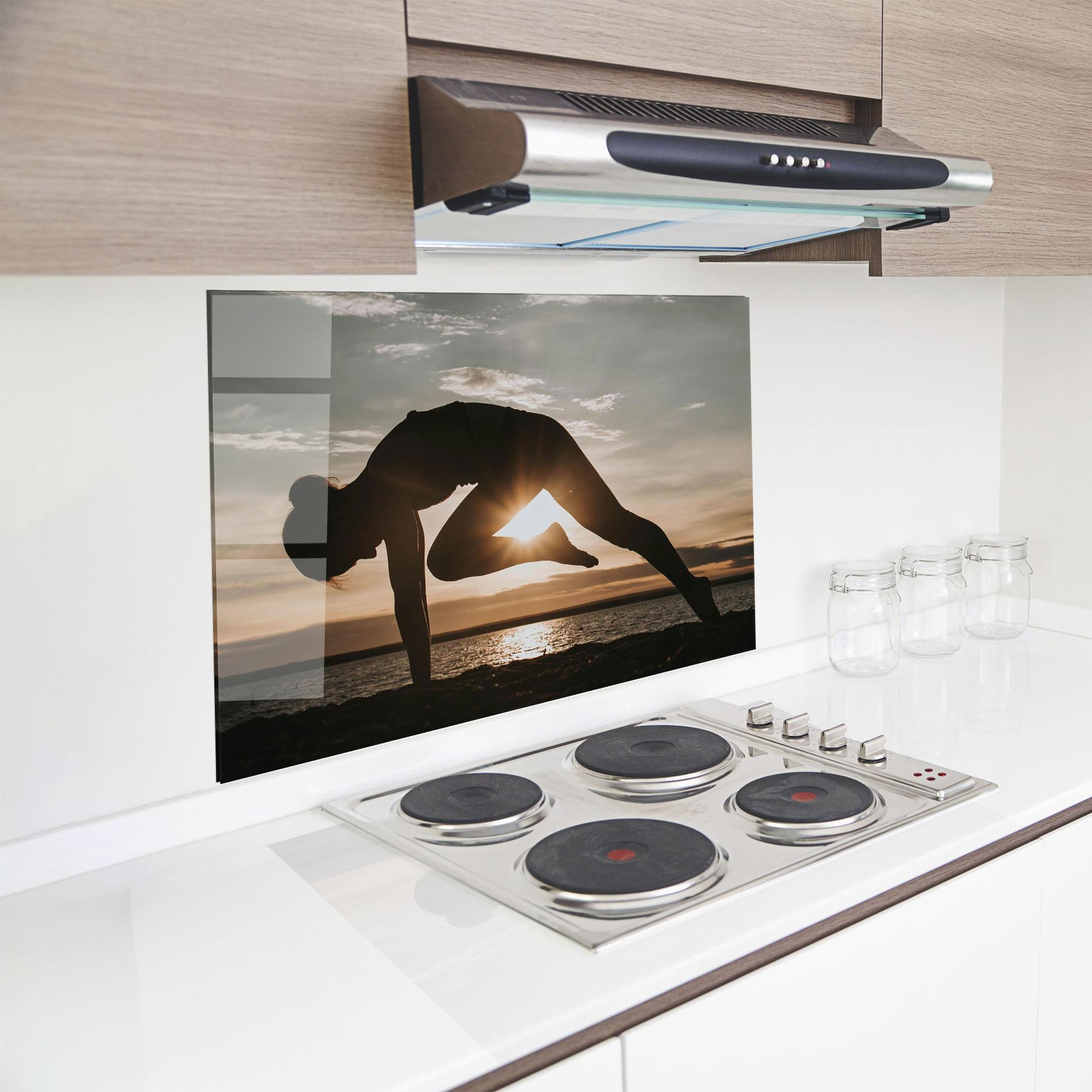 Стъклен панел за кухня Harmony Hush mockup 8