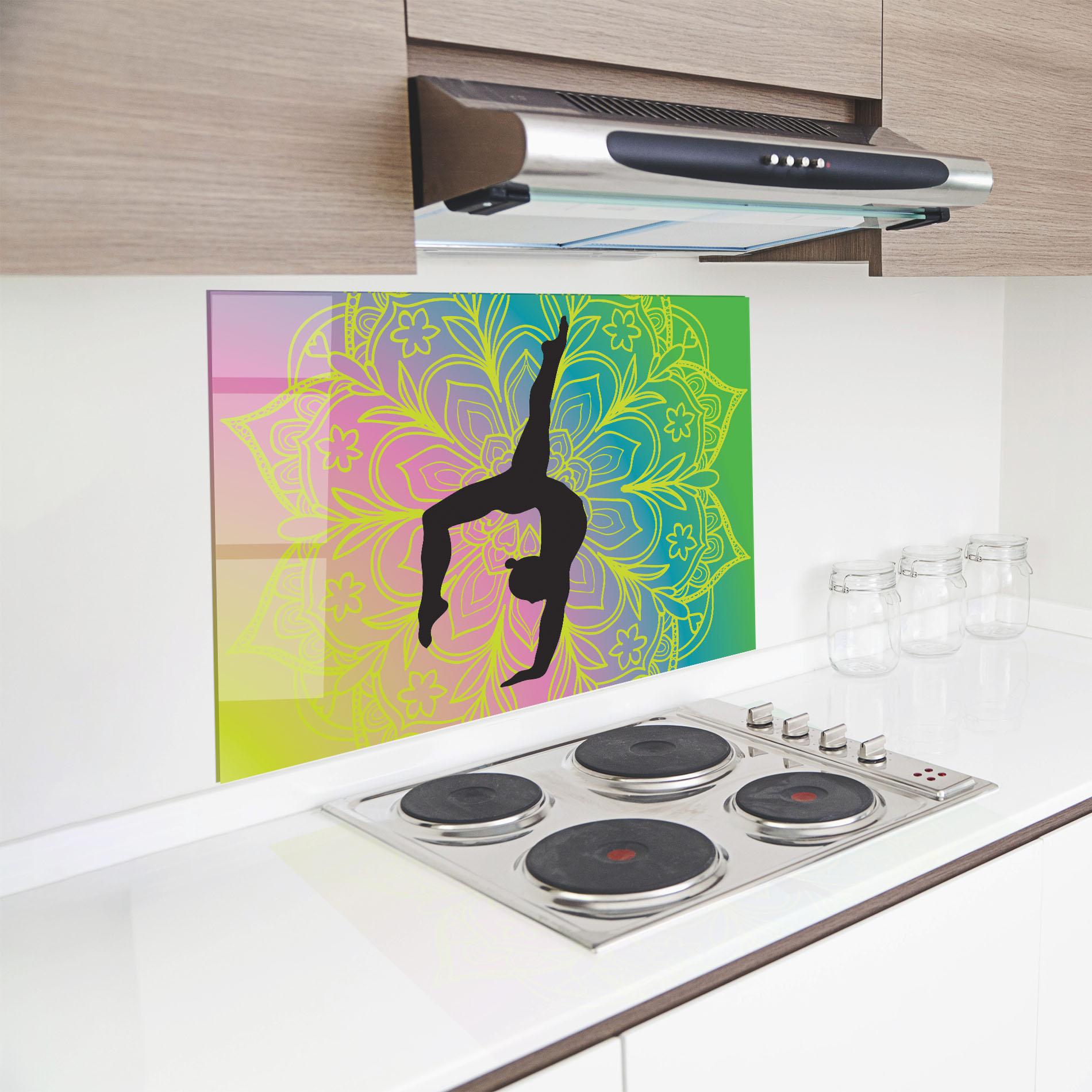 Стъклен панел за кухня Peace Yoga 02 mockup 8