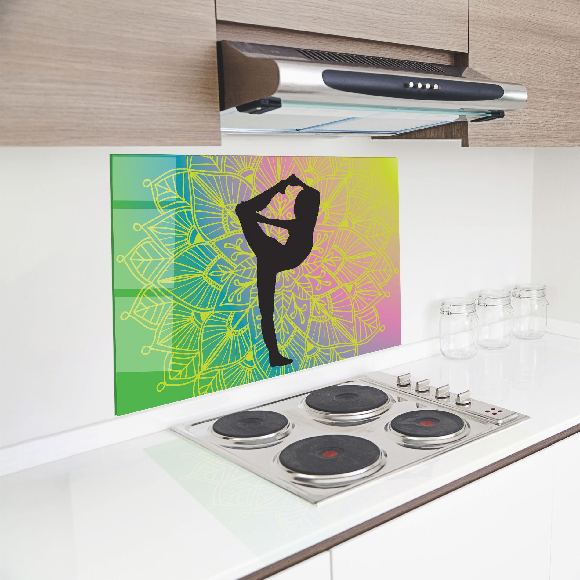 Стъклен панел за кухня Peace Yoga 03 mockup 8