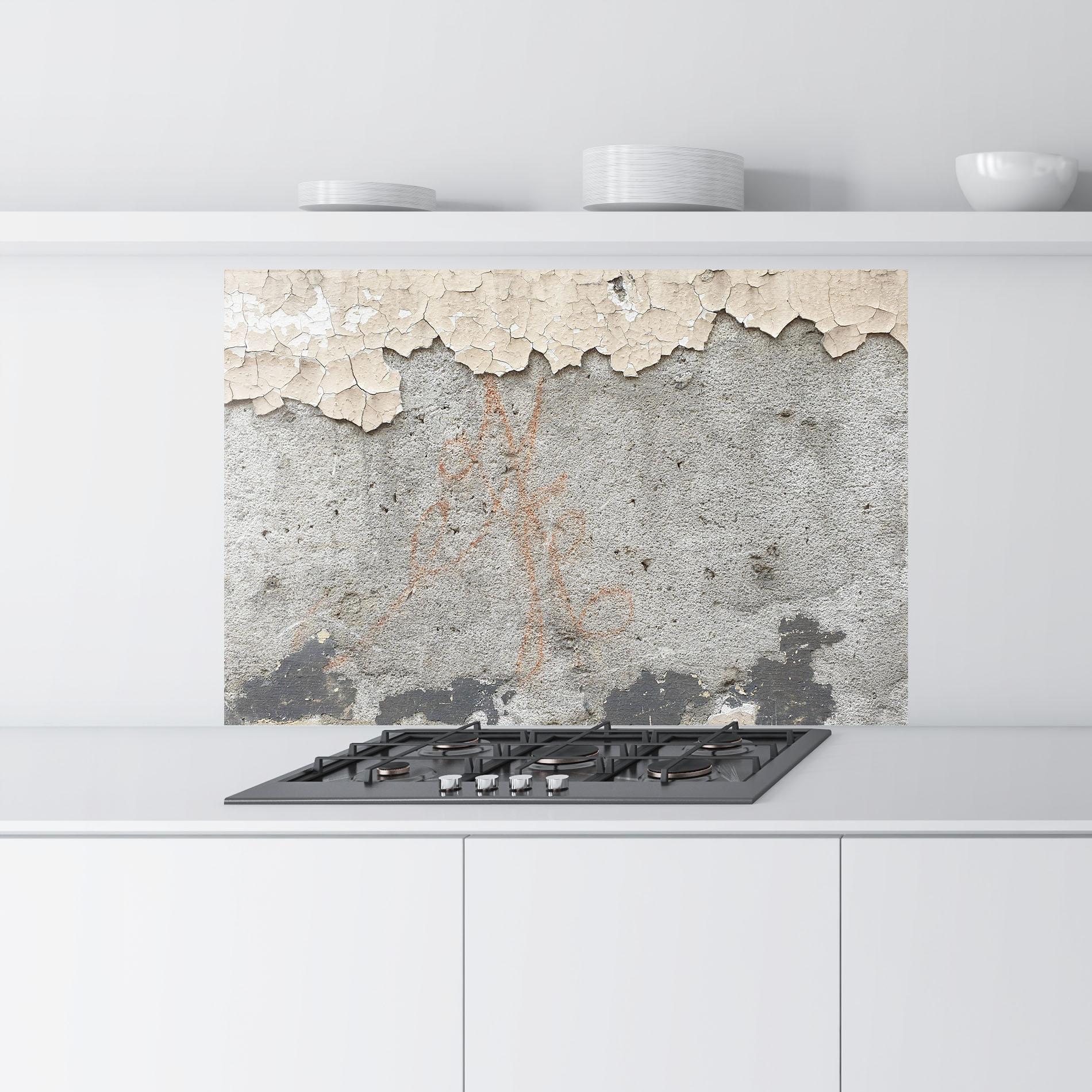 Стъклен панел за кухня Old Rusty Ciment mockup 9