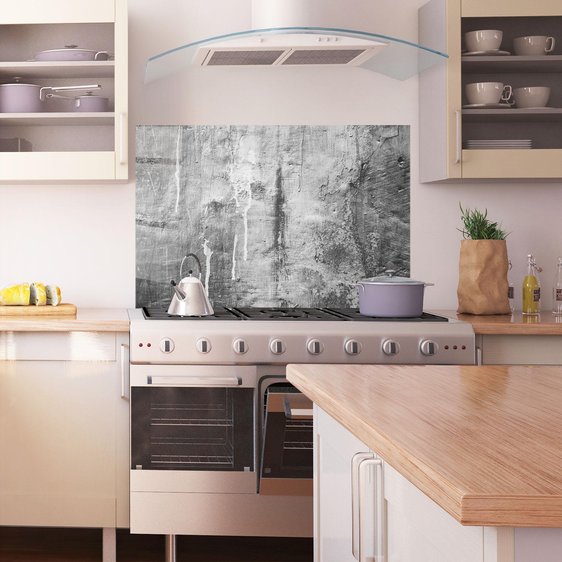 Стъклен панел за кухня Cement Architecture mockup 1