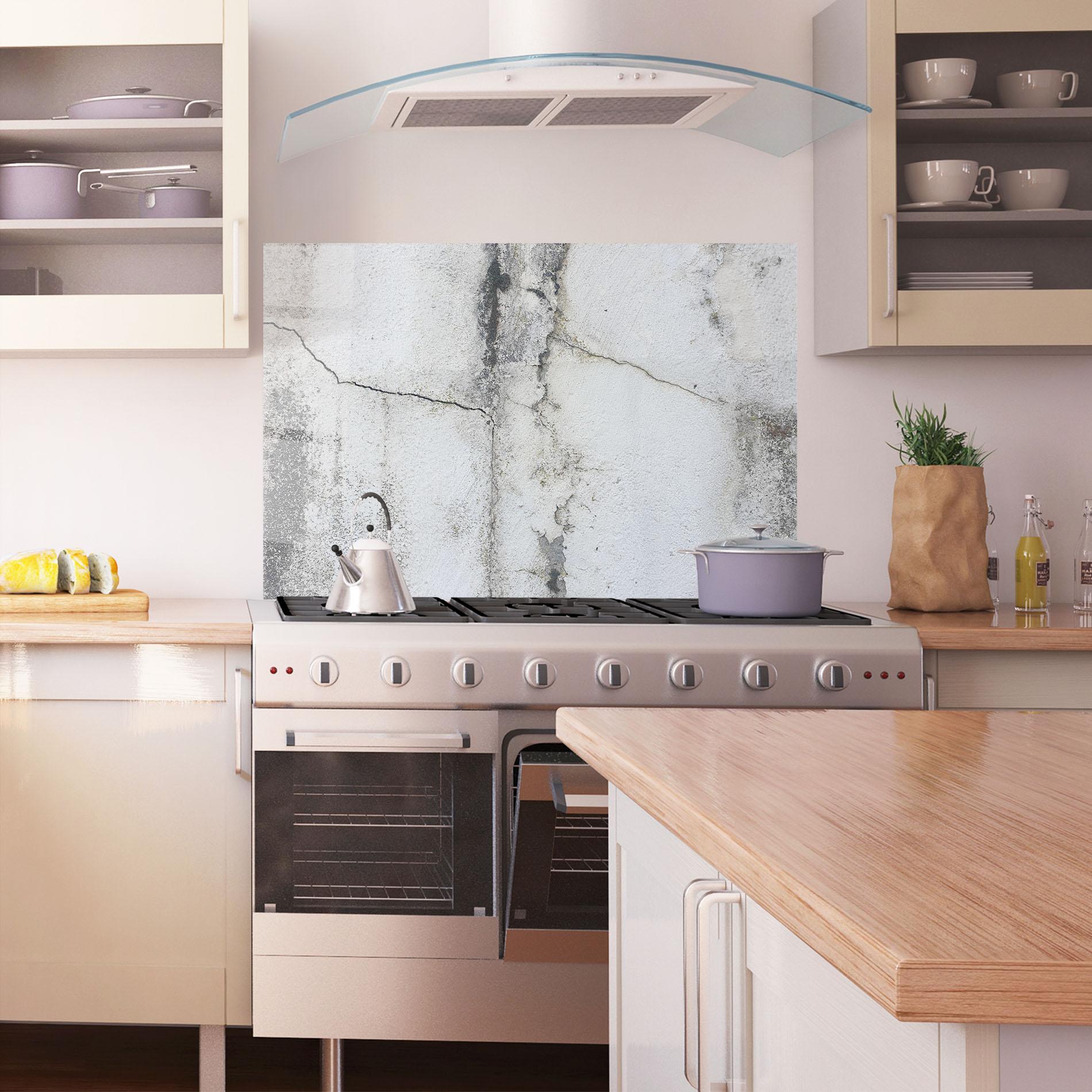 Стъклен панел за кухня Little Cracks Ciment mockup 1